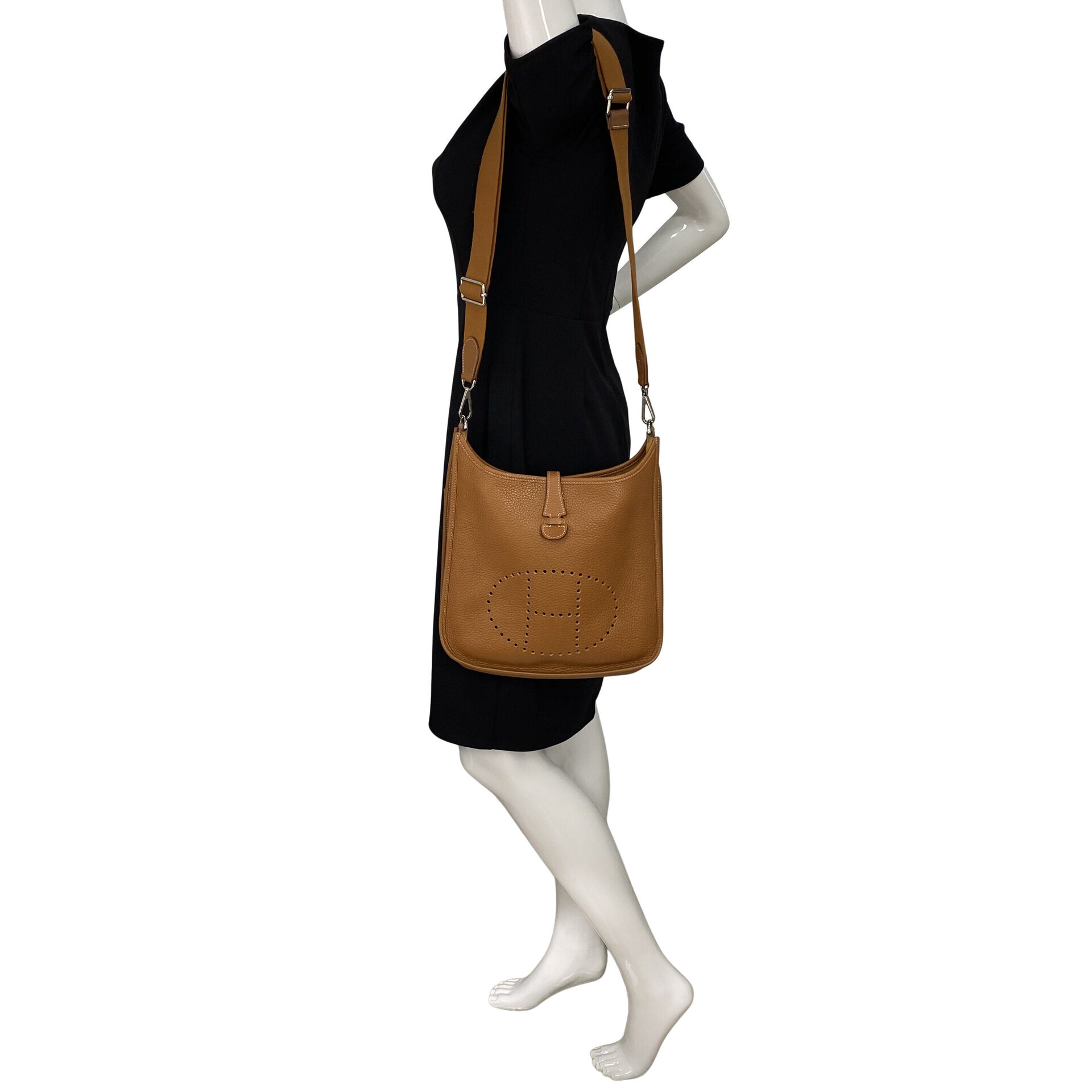 Bolsa Hermès Evelyne Marrom