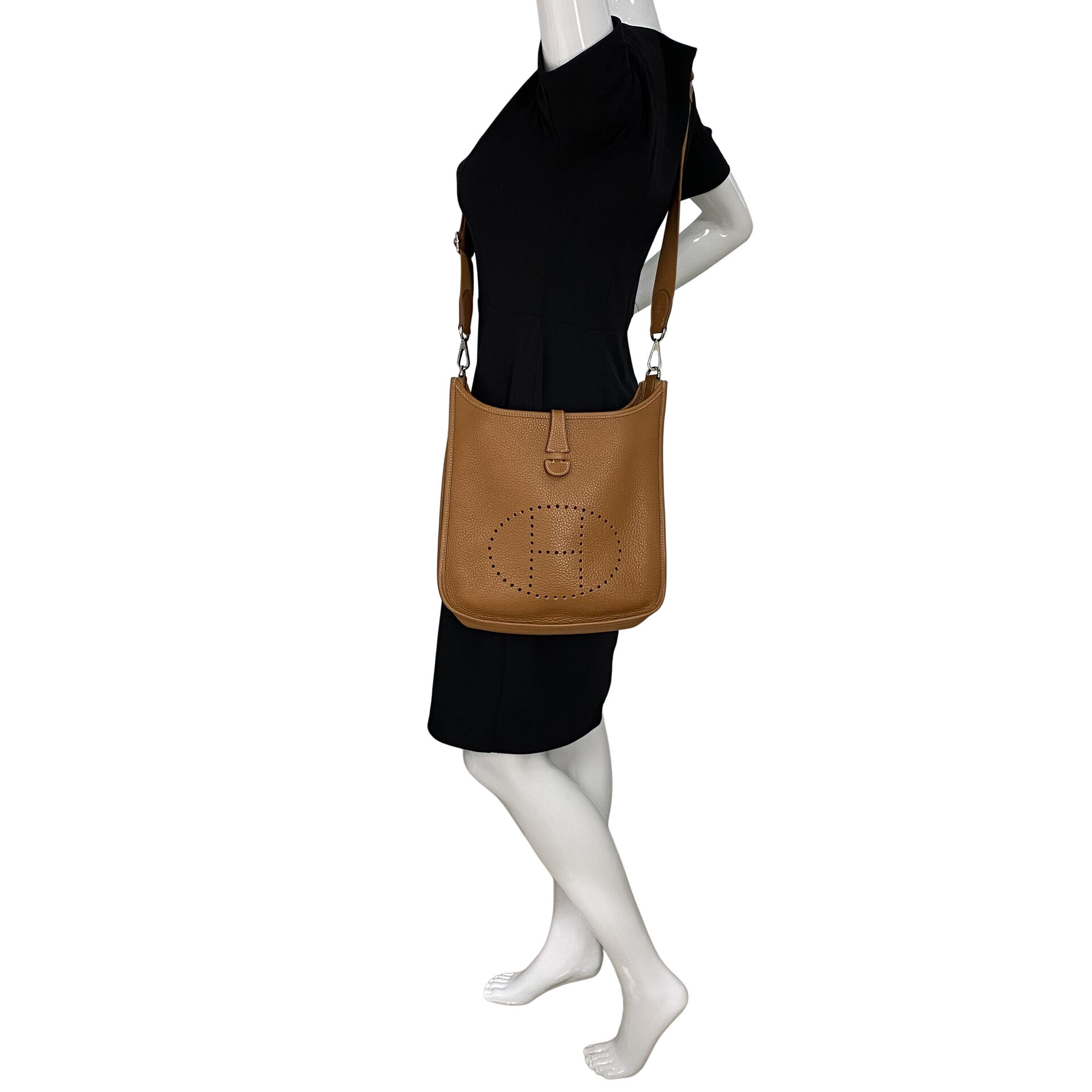 Bolsa Hermès Evelyne Marrom