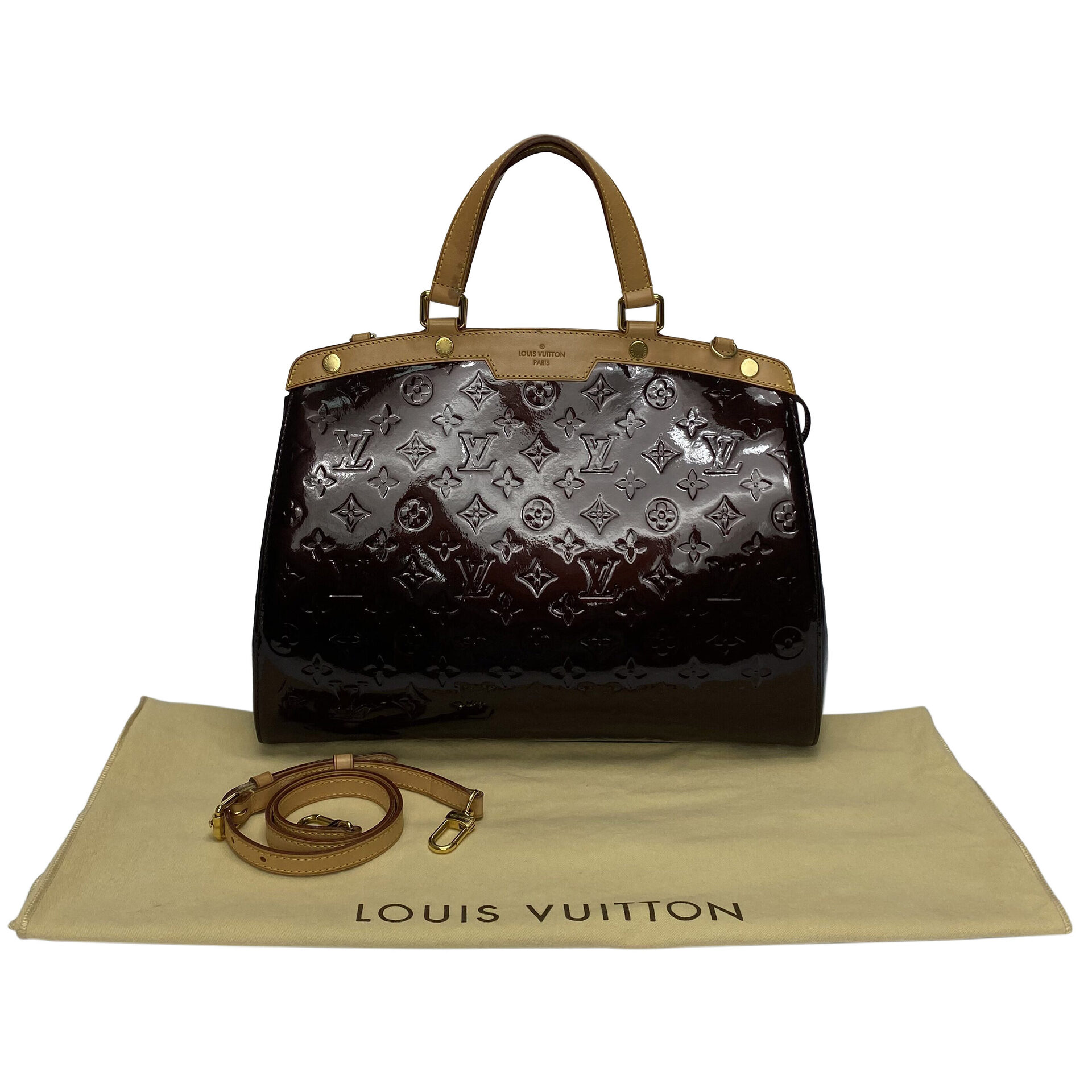 Bolsa Louis Vuitton Brea Verniz Vinho