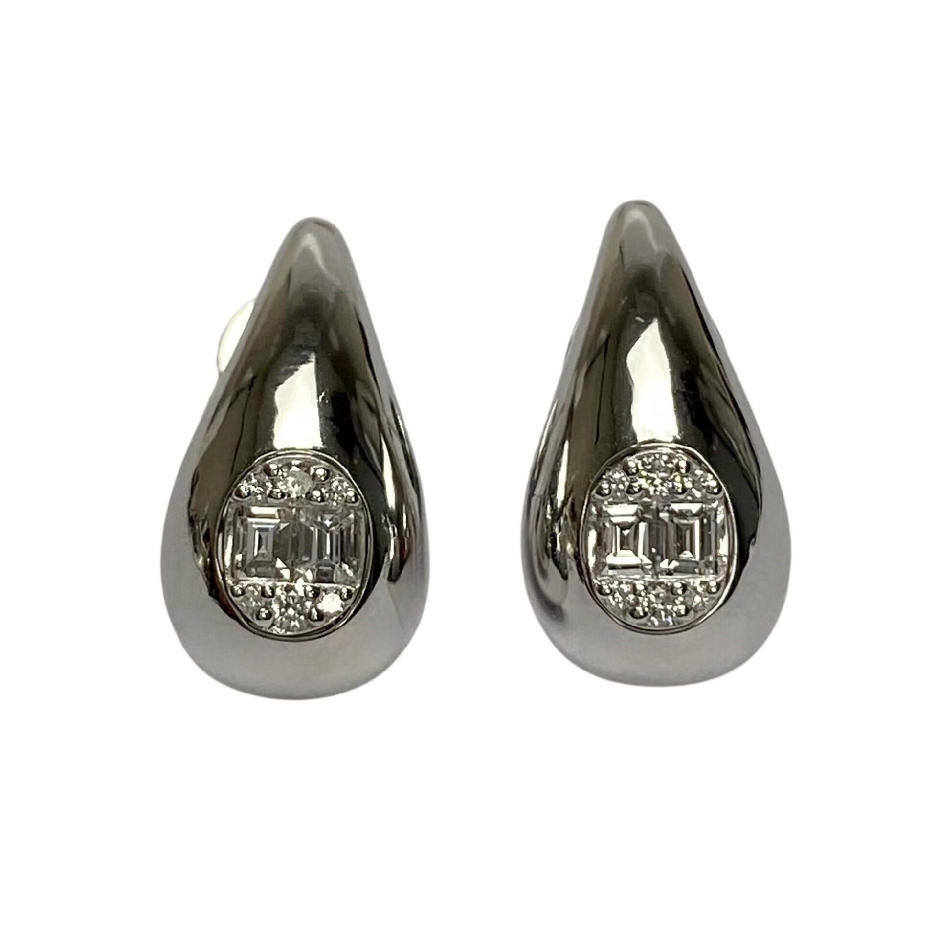 Par de Brincos Gota Diamantes