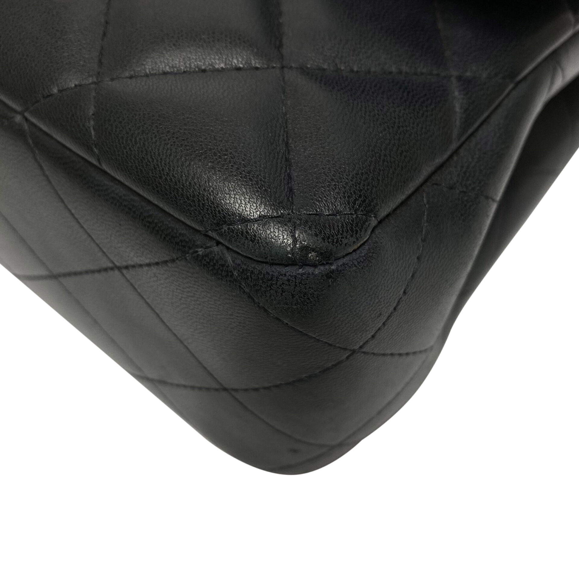 Bolsa Chanel Clássica Double Flap Jumbo Lambskin Preta