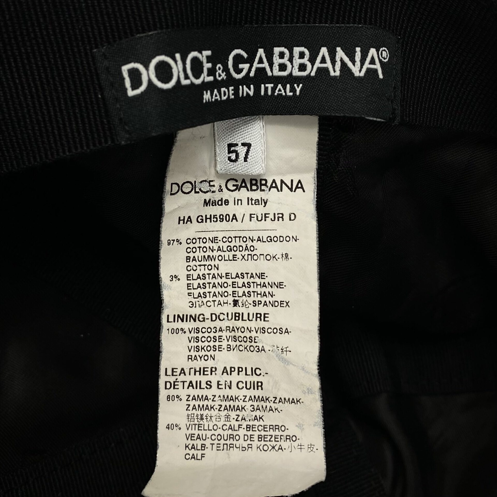 Boné Dolce & Gabbana Preto