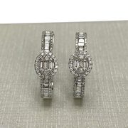 Par de Brincos Argolas Diamantes