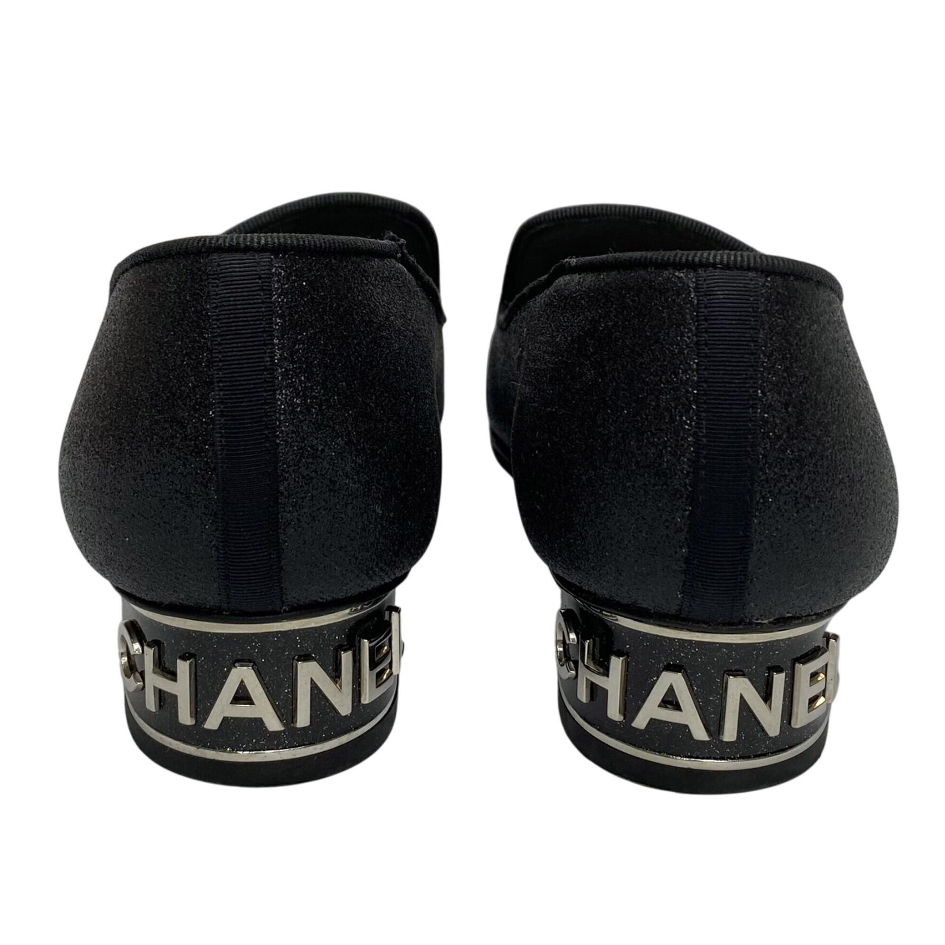 Sapato Chanel Glitter Preto