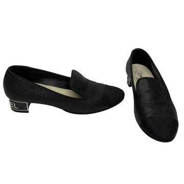 Sapato Chanel Glitter Preto