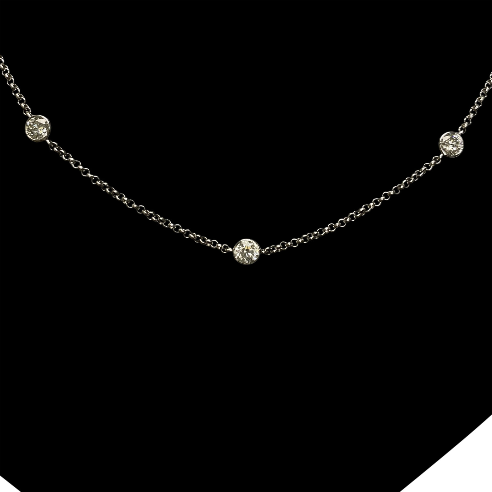 Colar 9 Bezéis Diamantes - 2.80 ct