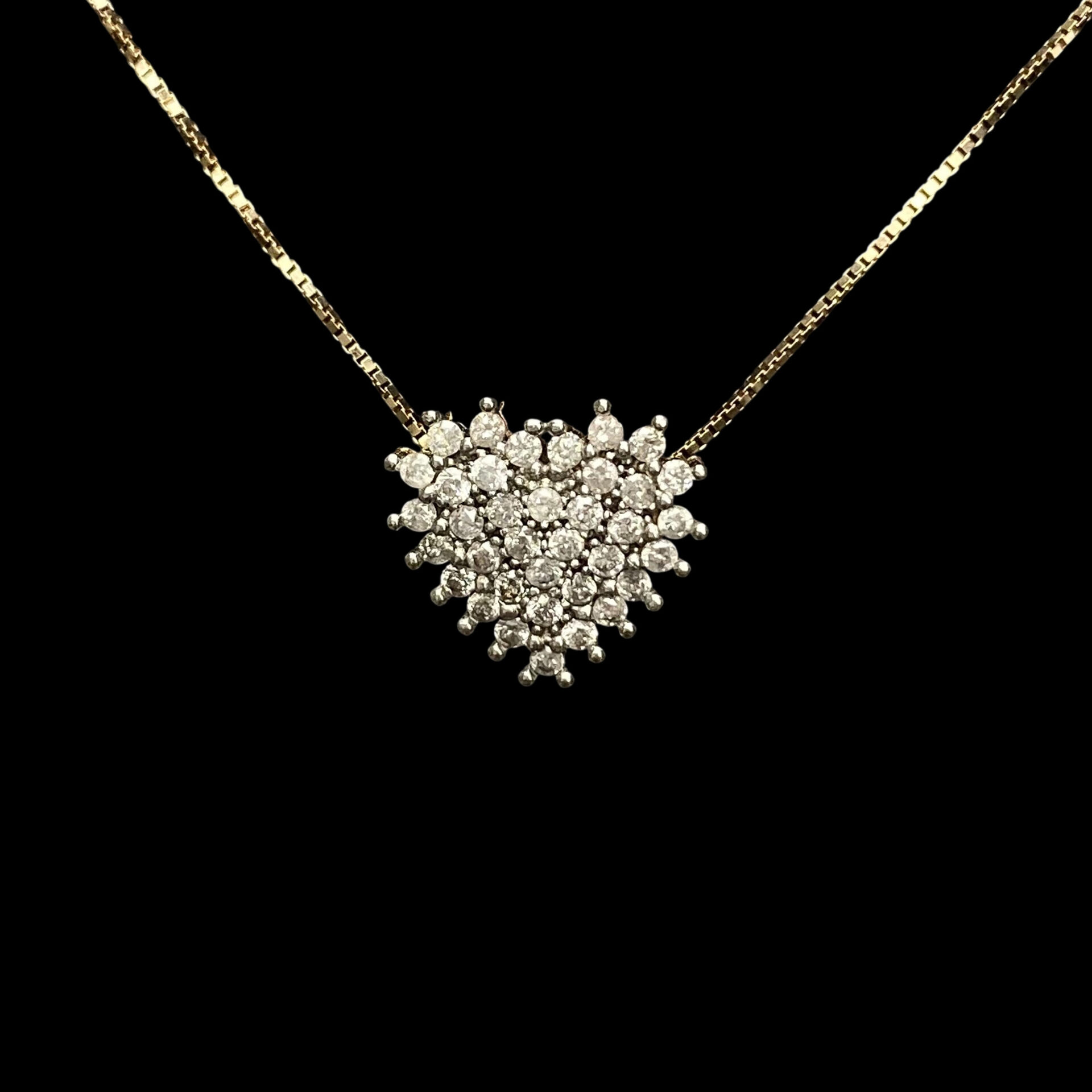 Colar Coração Pavê Diamantes