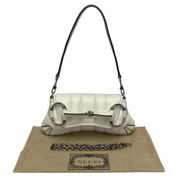 Bolsa Gucci Horsebit Chain Branca