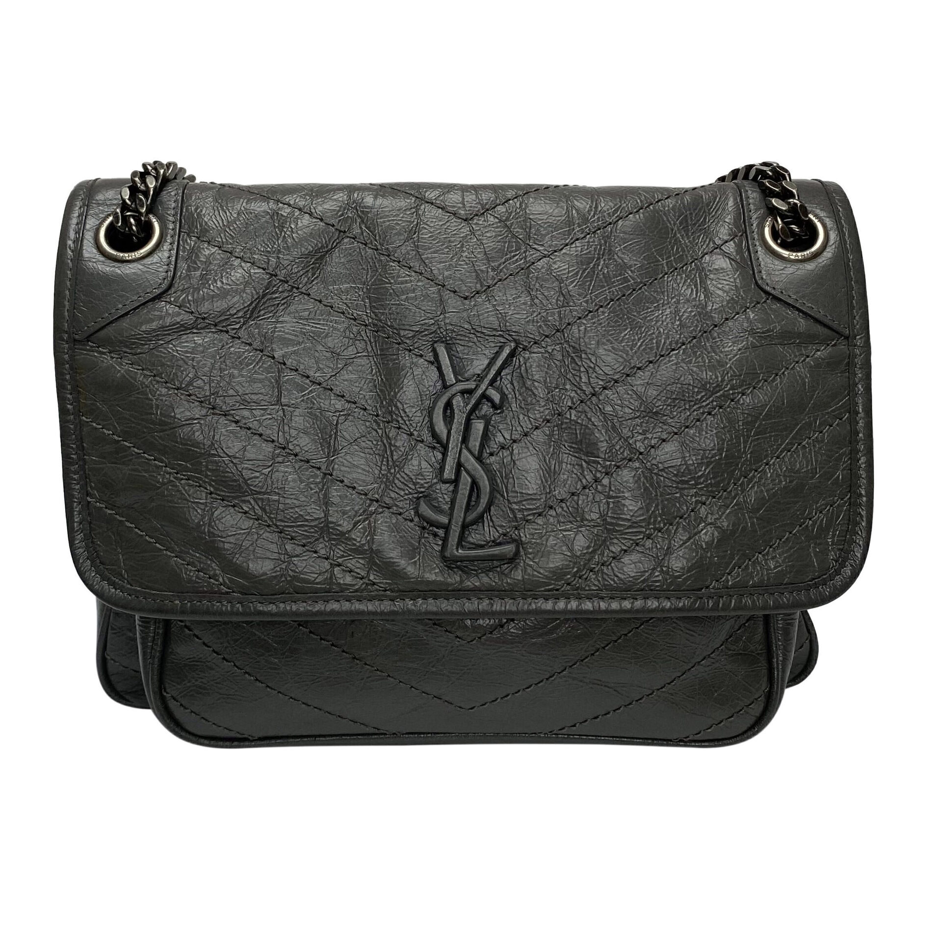 Bolsa Saint Laurent Niki Cinza
