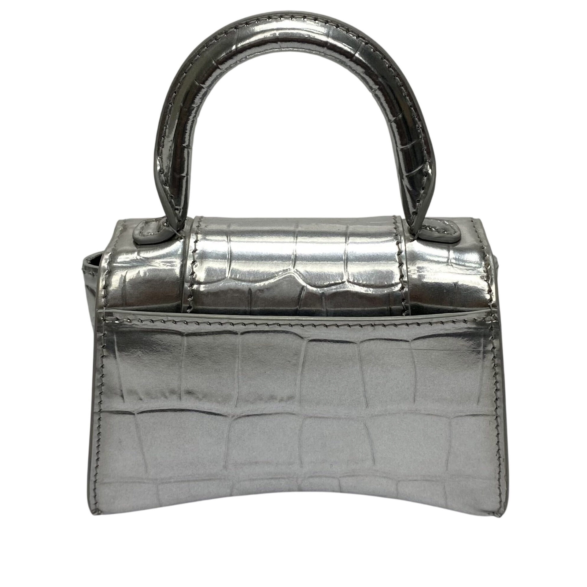 Bolsa Balenciaga Hourglass Mini Prata