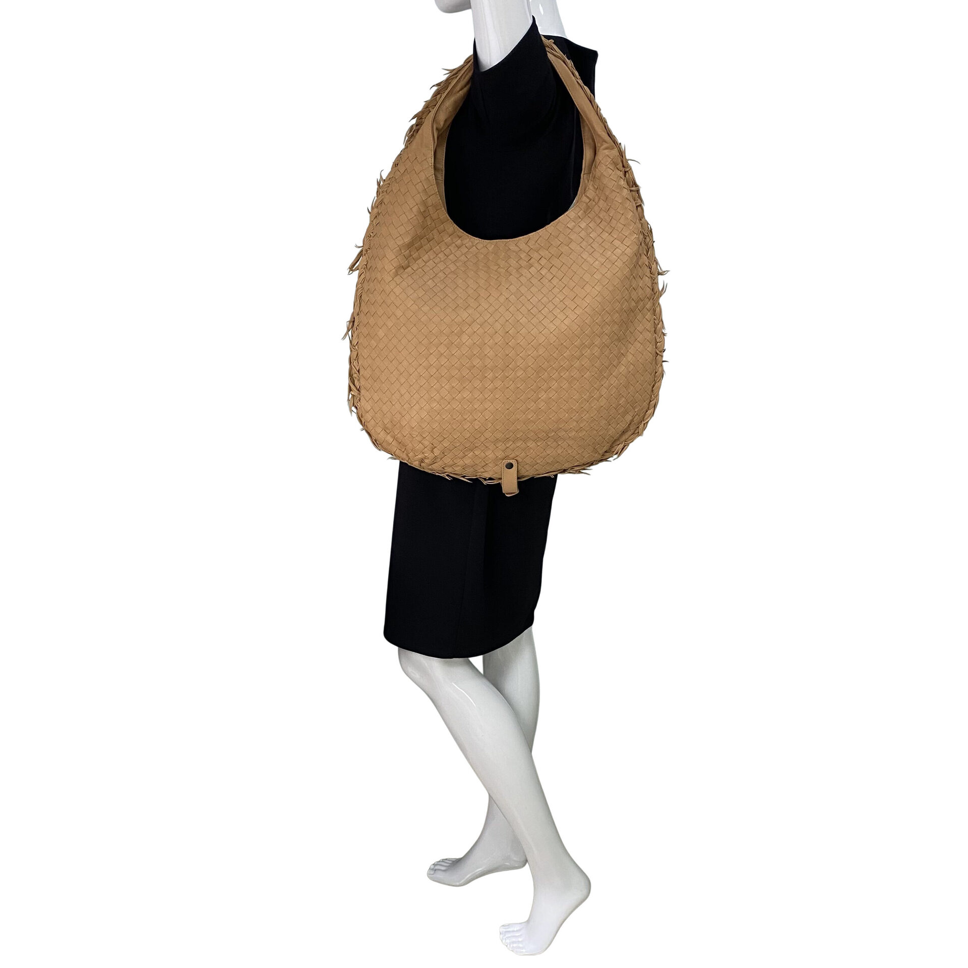 Bolsa Bottega Veneta Intrecciato Hobo Bege