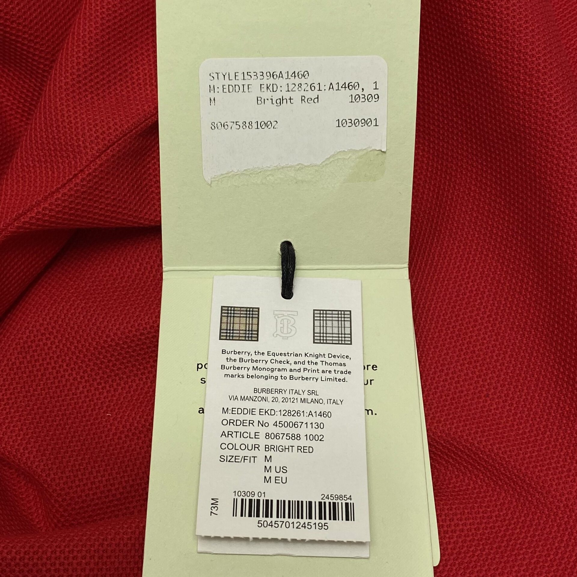 Camisa Burberry Polo Vermelha