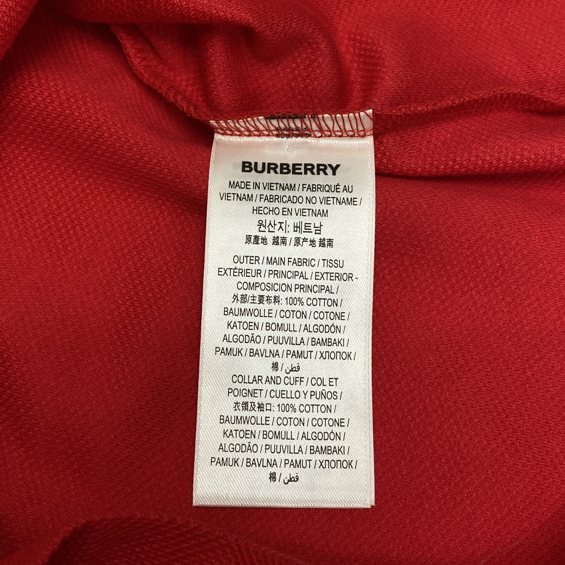 Camisa Burberry Polo Vermelha