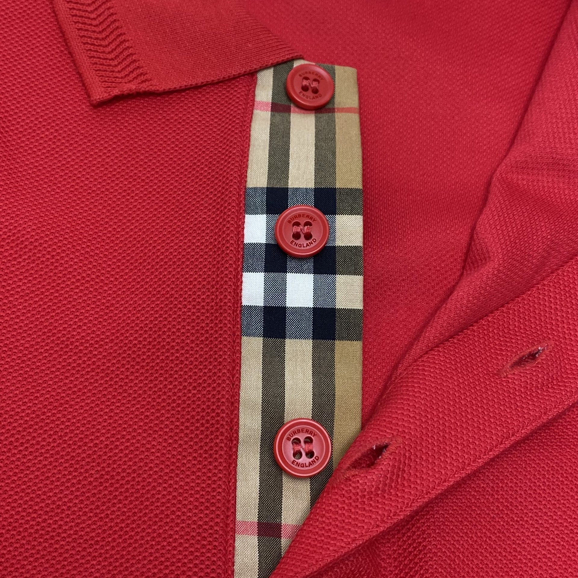 Camisa Burberry Polo Vermelha