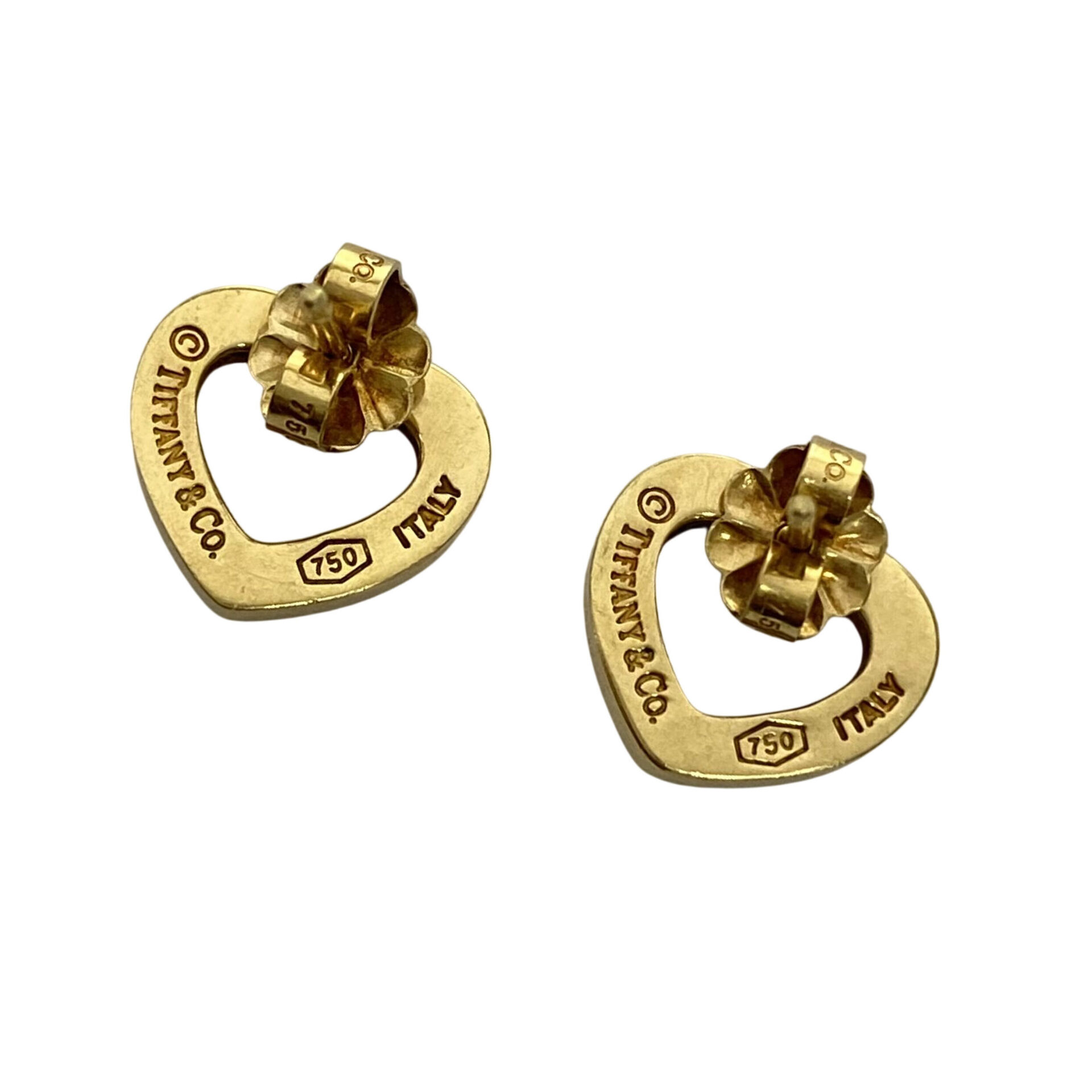 Par de Brincos Tiffany & Co. Ouro Amarelo Coração