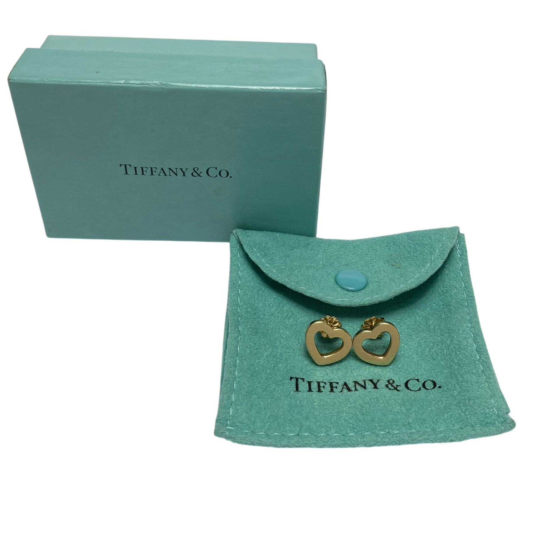 Par de Brincos Tiffany & Co. Ouro Amarelo Coração