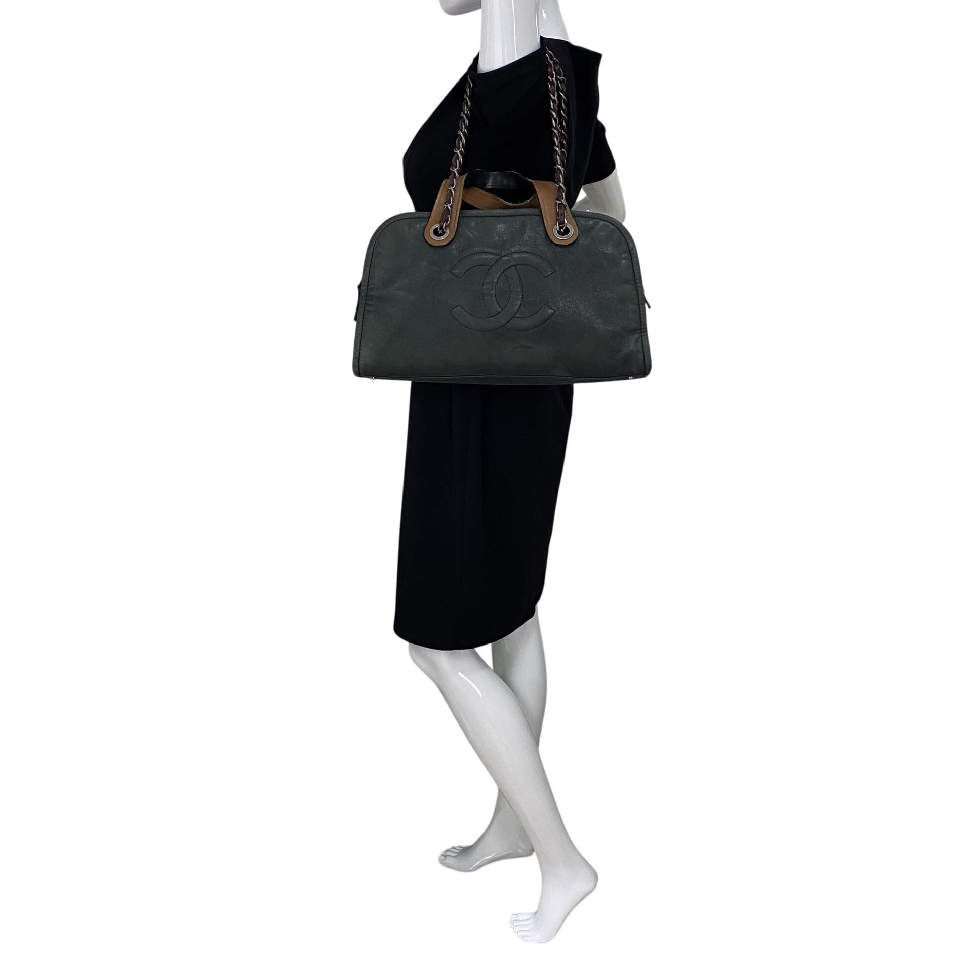 Bolsa Chanel In The Mix Bowler Cinza