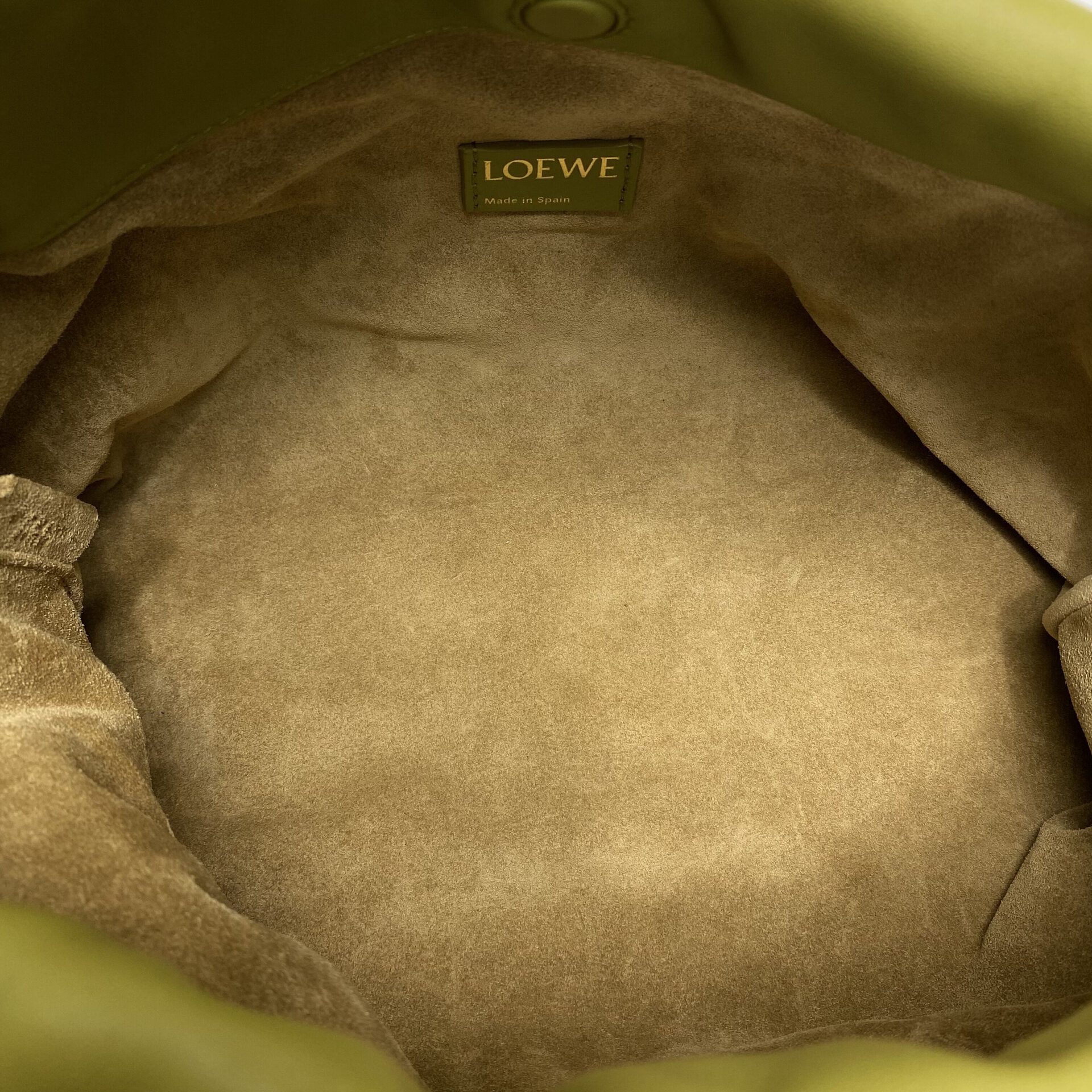 Bolsa Loewe Flamenco Couro Verde
