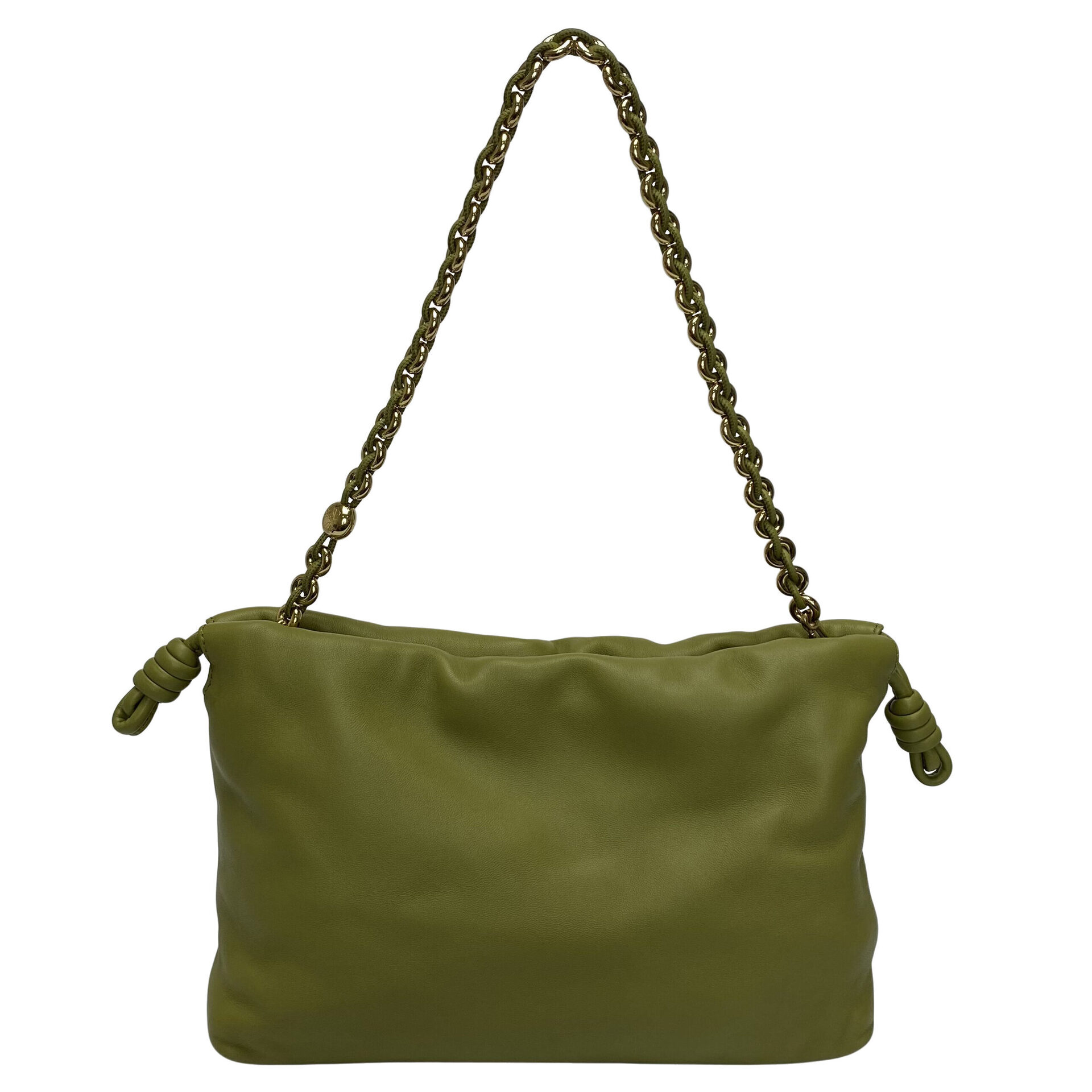 Bolsa Loewe Flamenco Couro Verde
