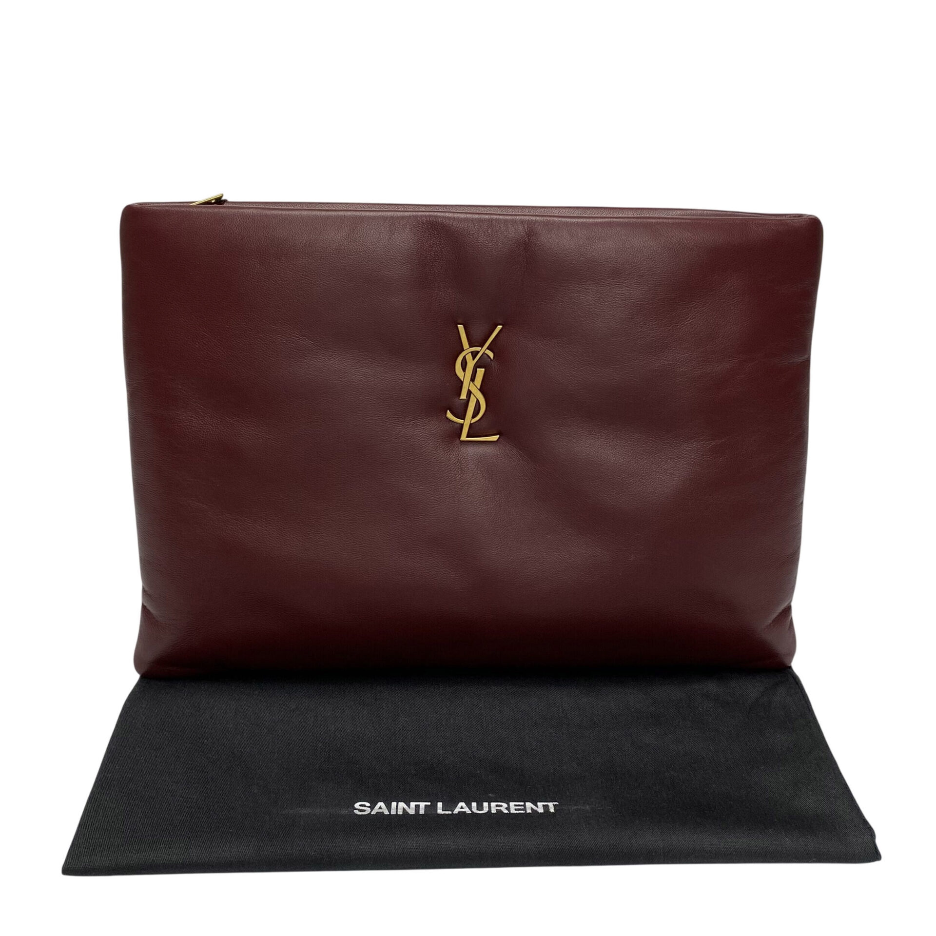Clutch Saint Laurent Calypso Vinho