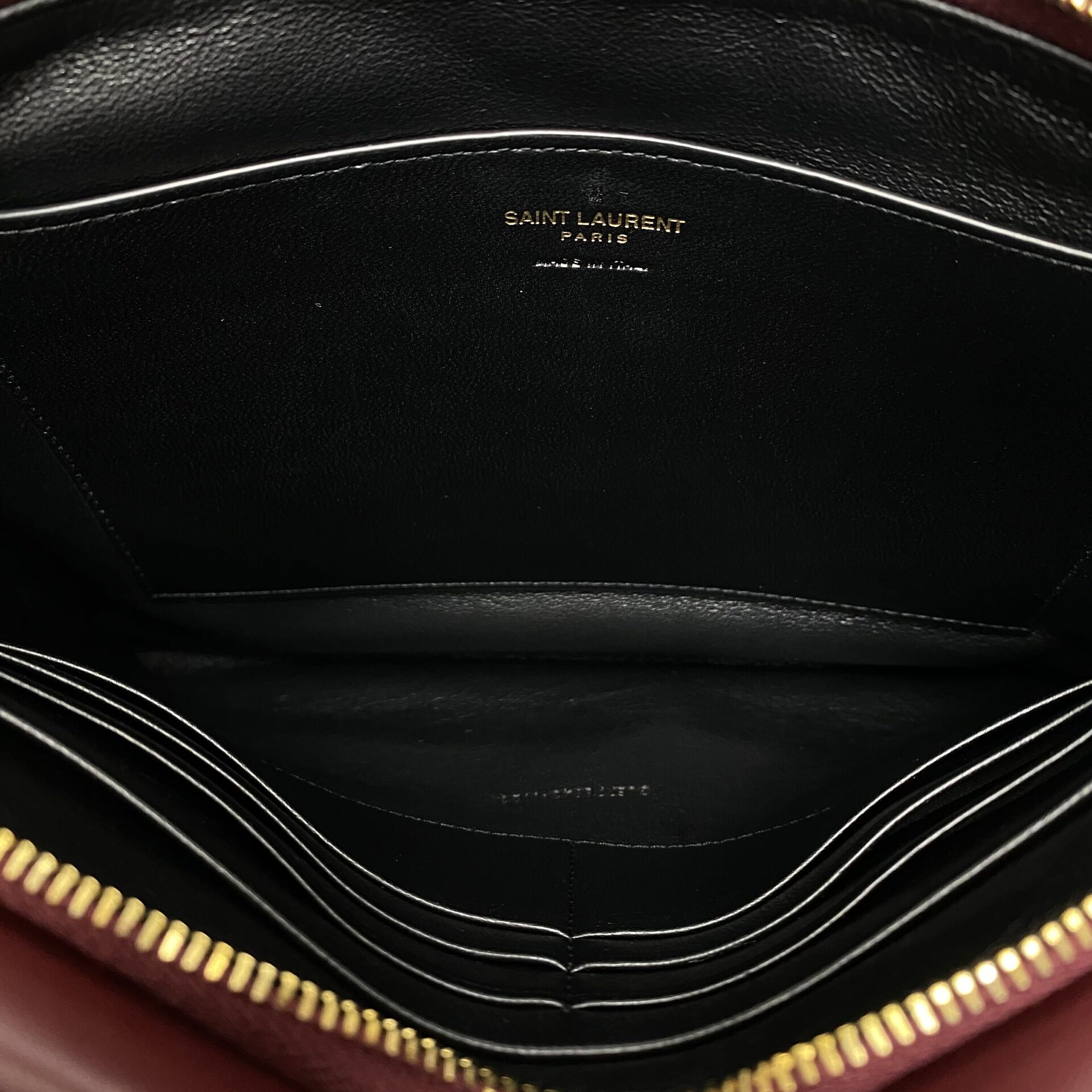 Clutch Saint Laurent Calypso Vinho
