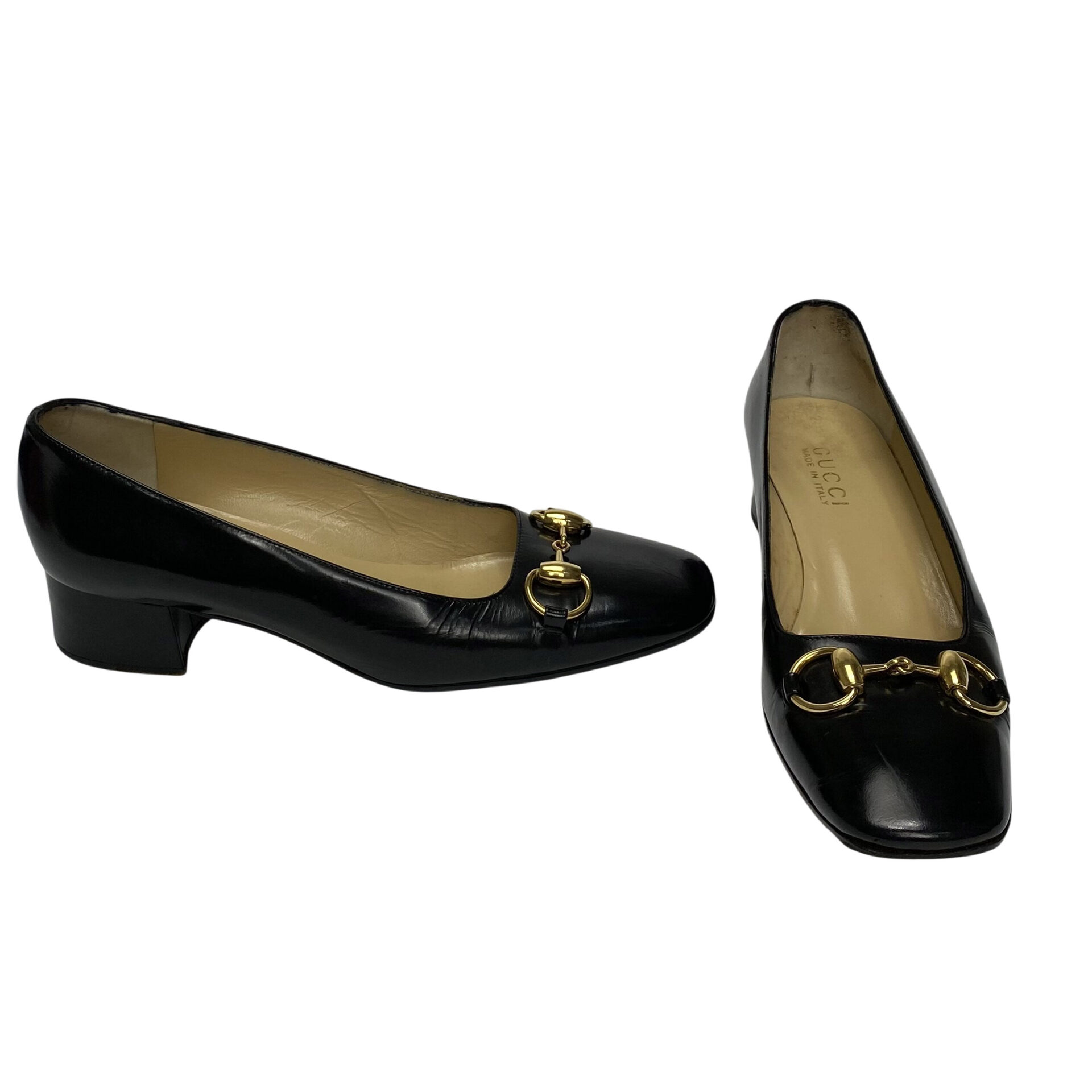 Sapato Gucci Horsebit Vintage Preto