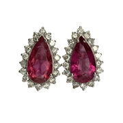 Par de Brincos Gota Rubelitas - 2.92 ct.