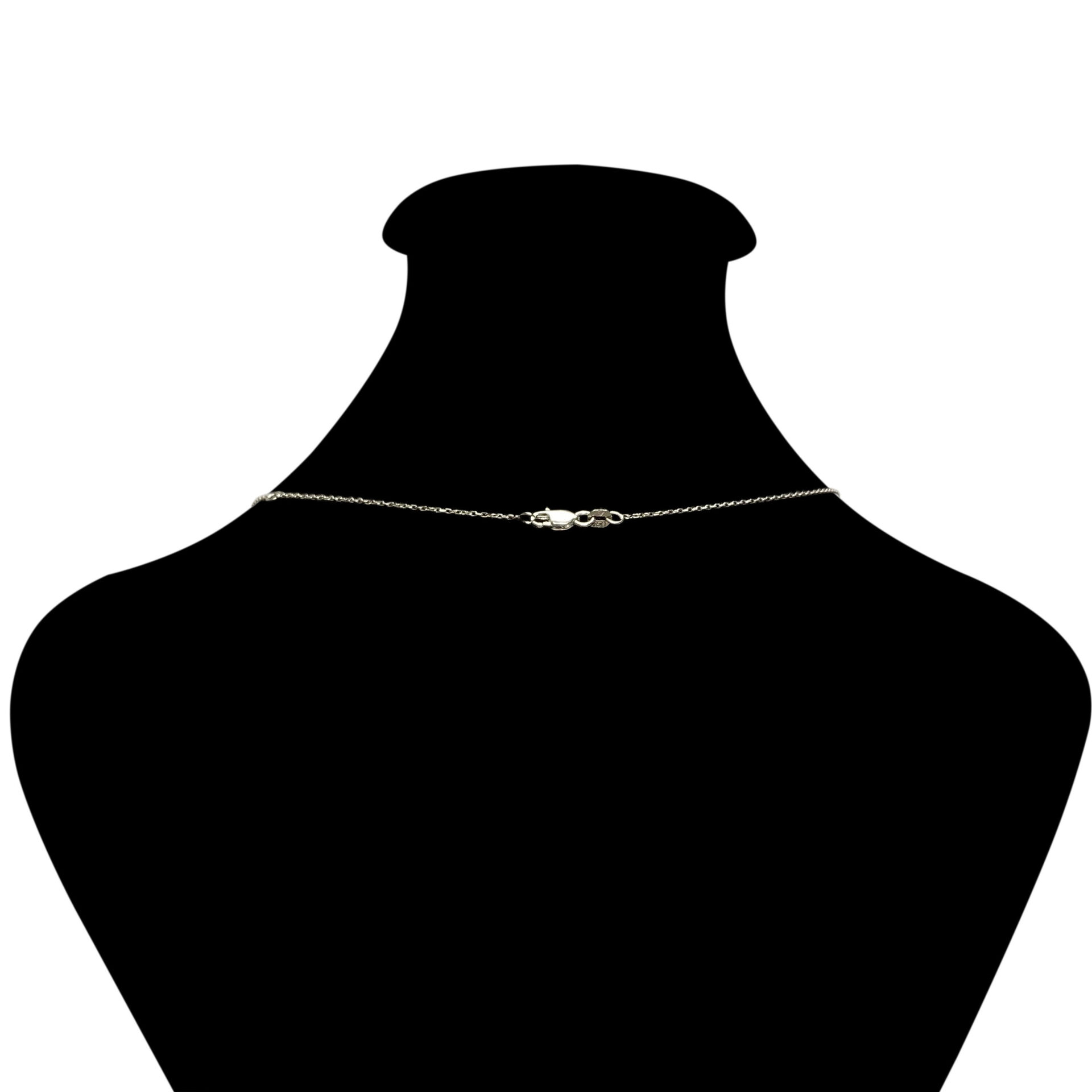Colar Folha Ouro Branco - 0.30 ct