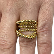 Anel Esferas Ouro Amarelo