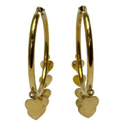 Par de Brincos Argolas Ouro Amarelo
