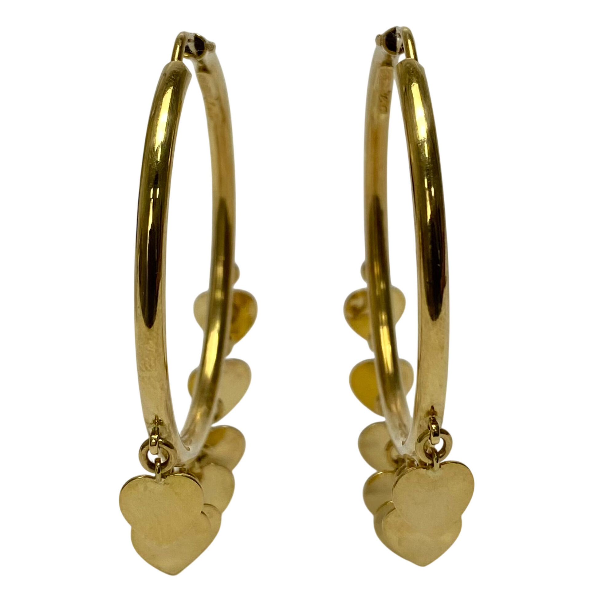 Par de Brincos Argolas Ouro Amarelo