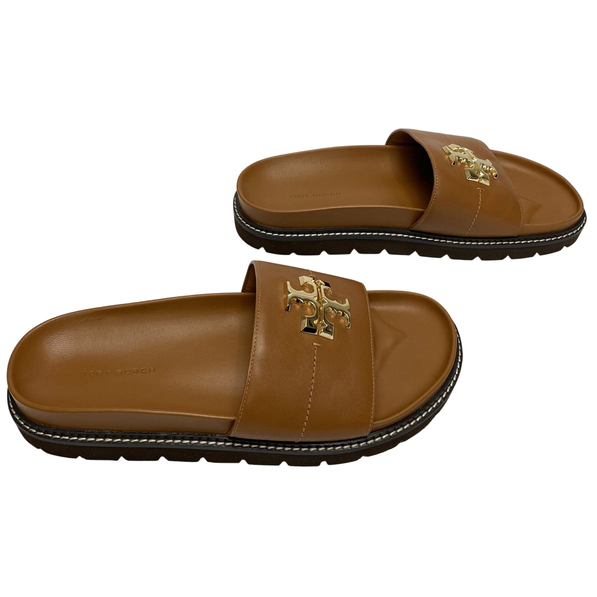 Slide Tory Burch Everly Caramelo