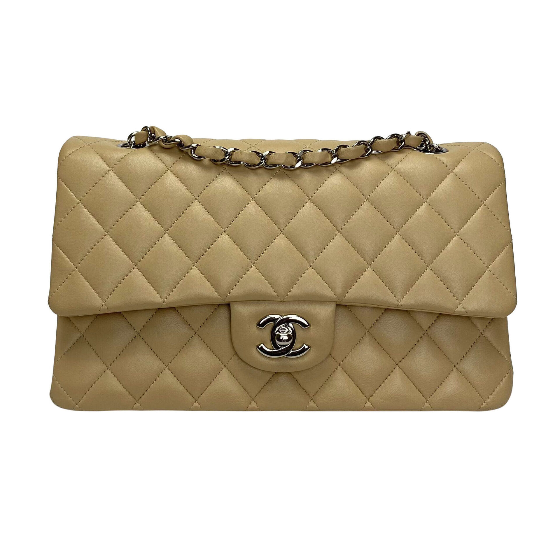 Bolsa Chanel Classic Medium Double Flap Bege