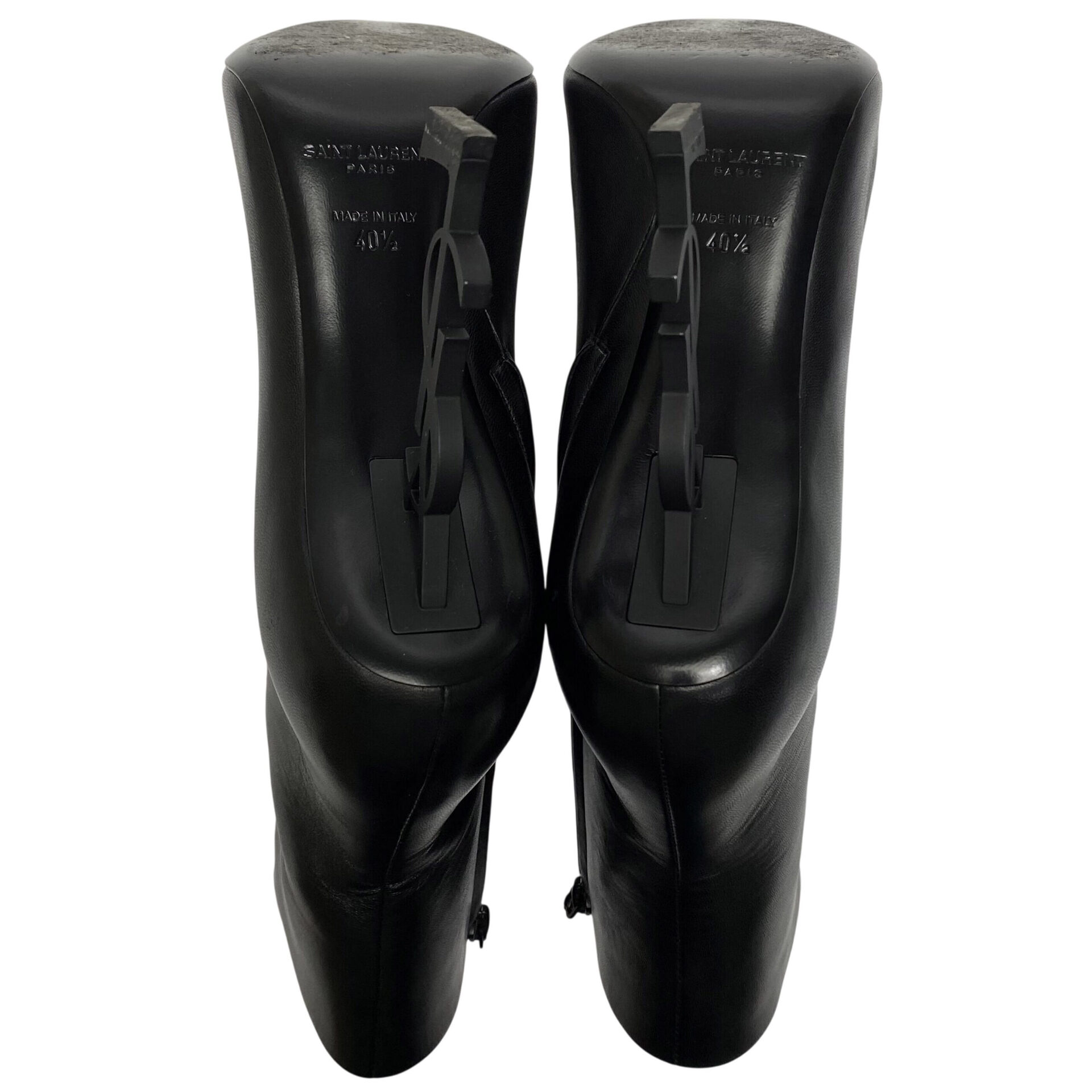 Bota Saint Laurent Opyum 105 Preta