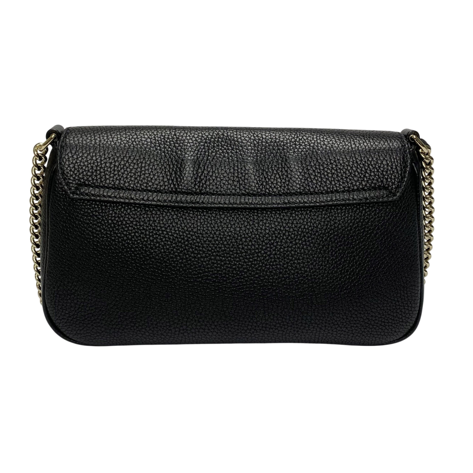 Bolsa Gucci Soho Chain Flap Preta