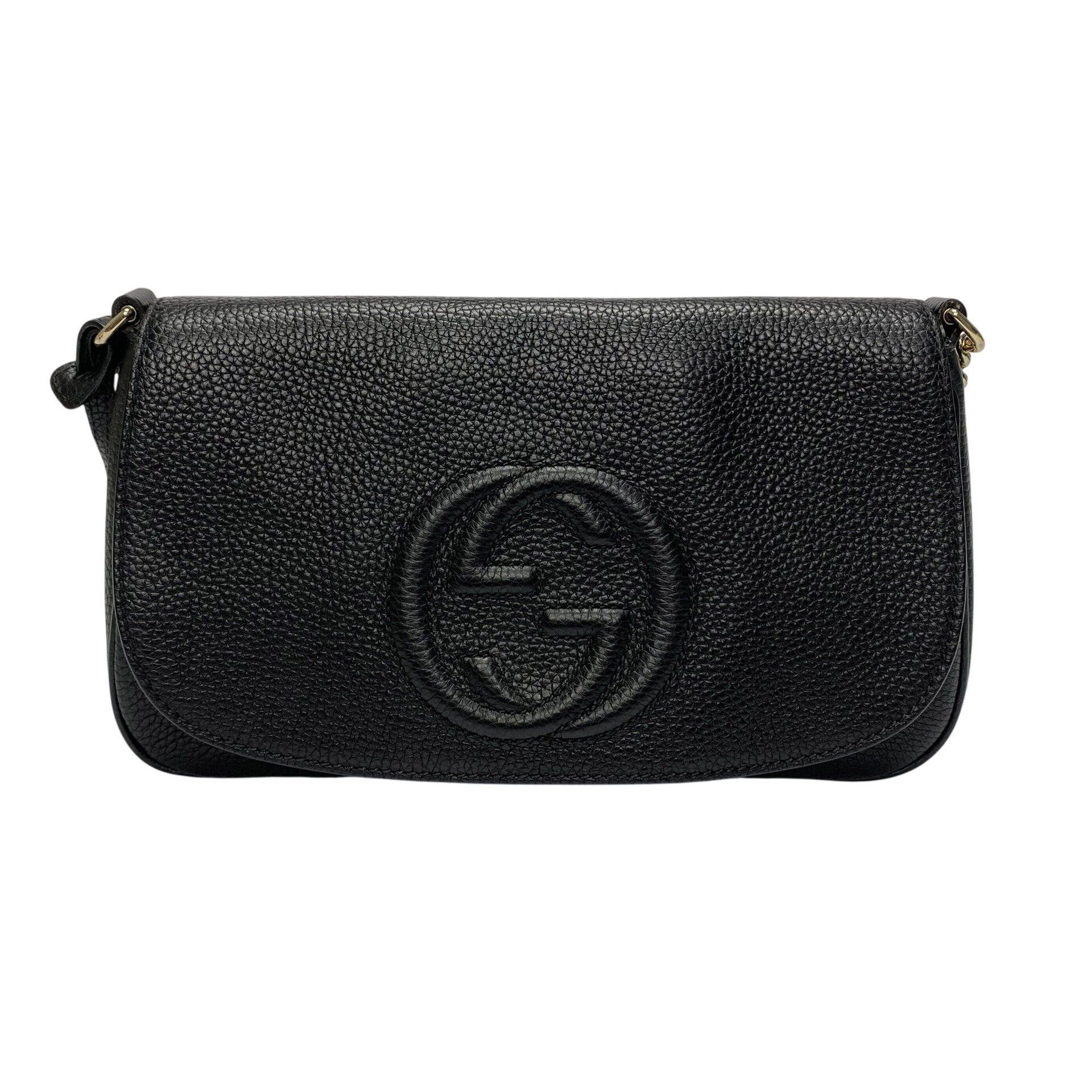 Bolsa Gucci Soho Chain Flap Preta