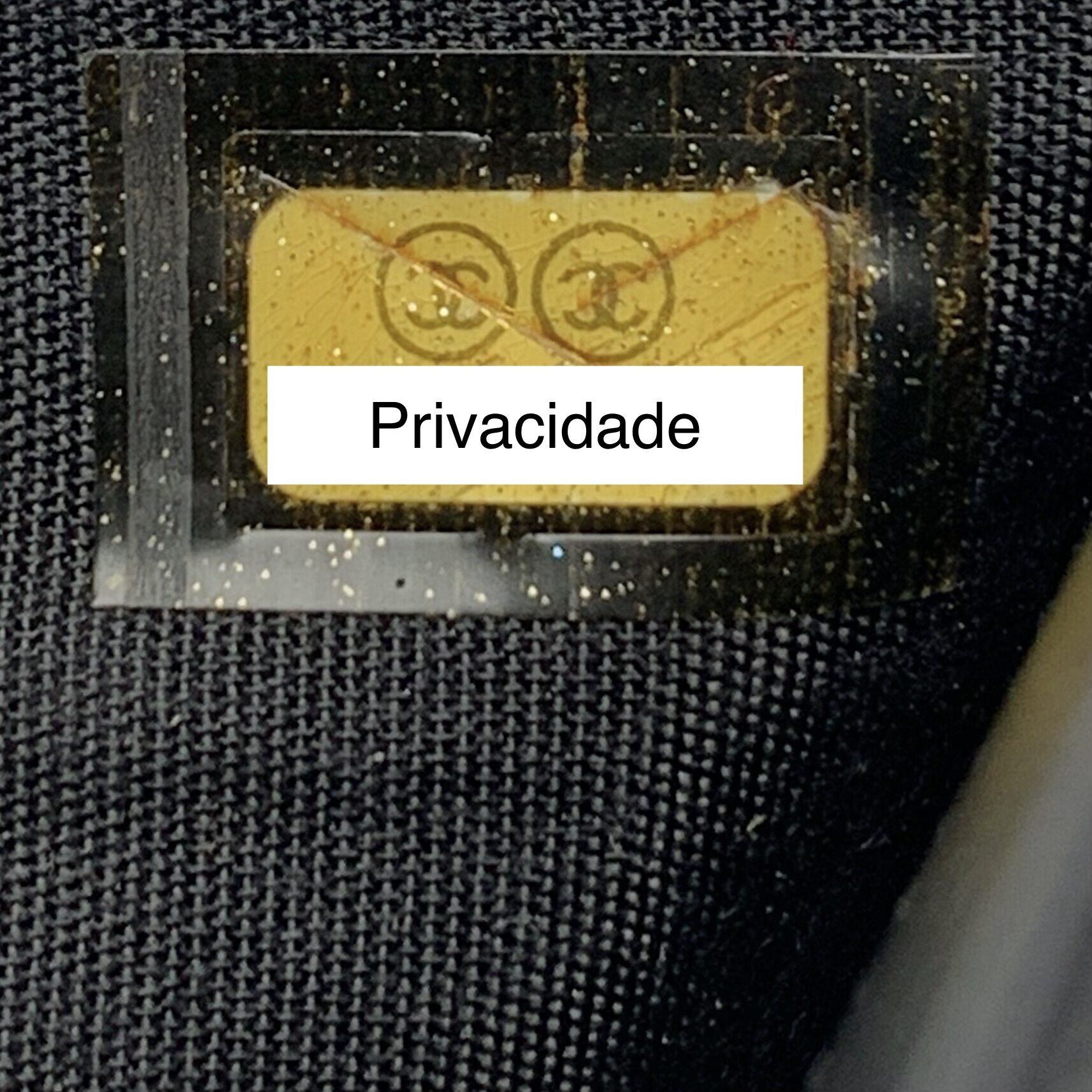 Carteira Chanel CC Couro Caviar Preto
