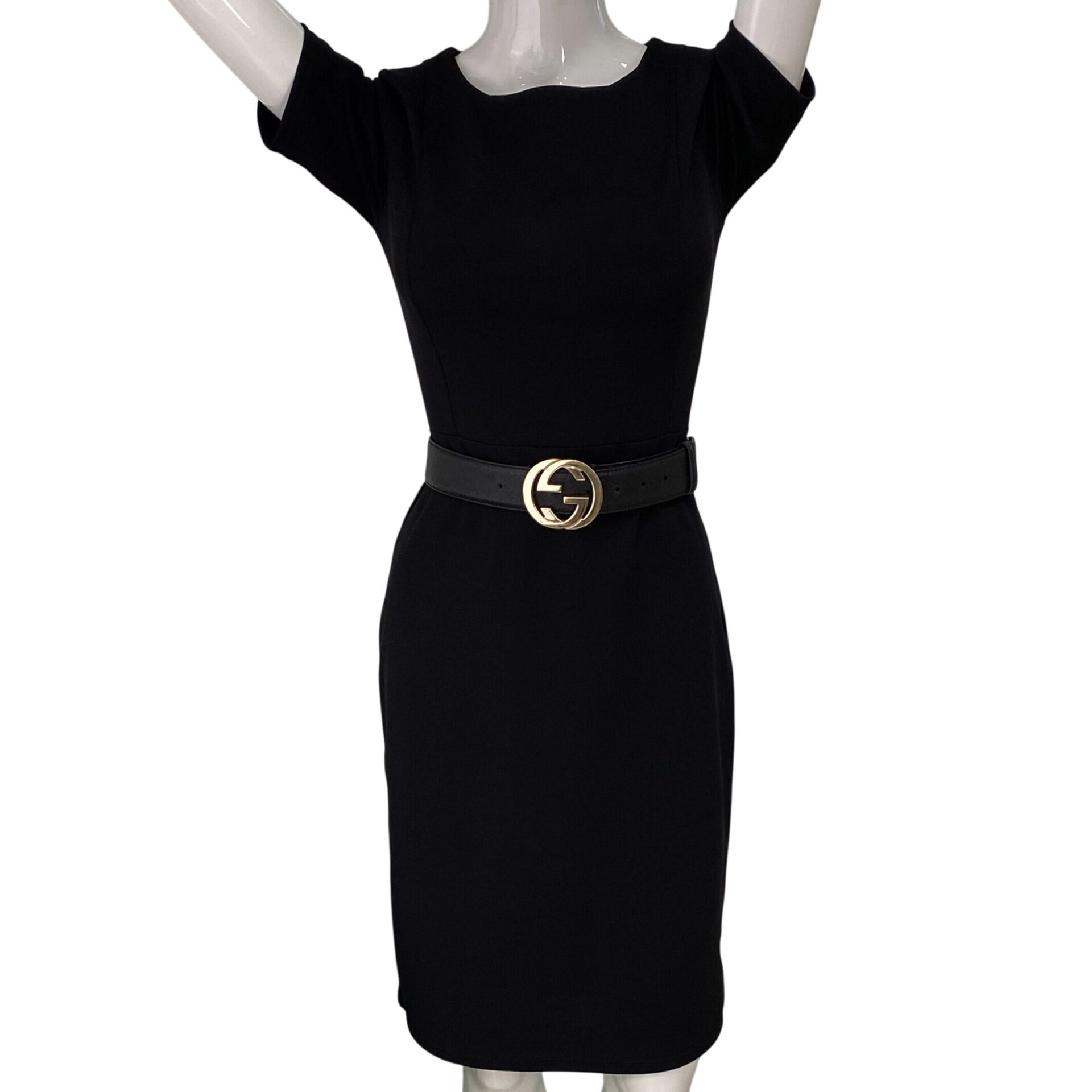 Cinto Gucci GG Couro Monograma Preto