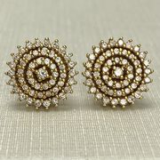 Par de Brincos Vivara Ouro Amarelo com Diamantes