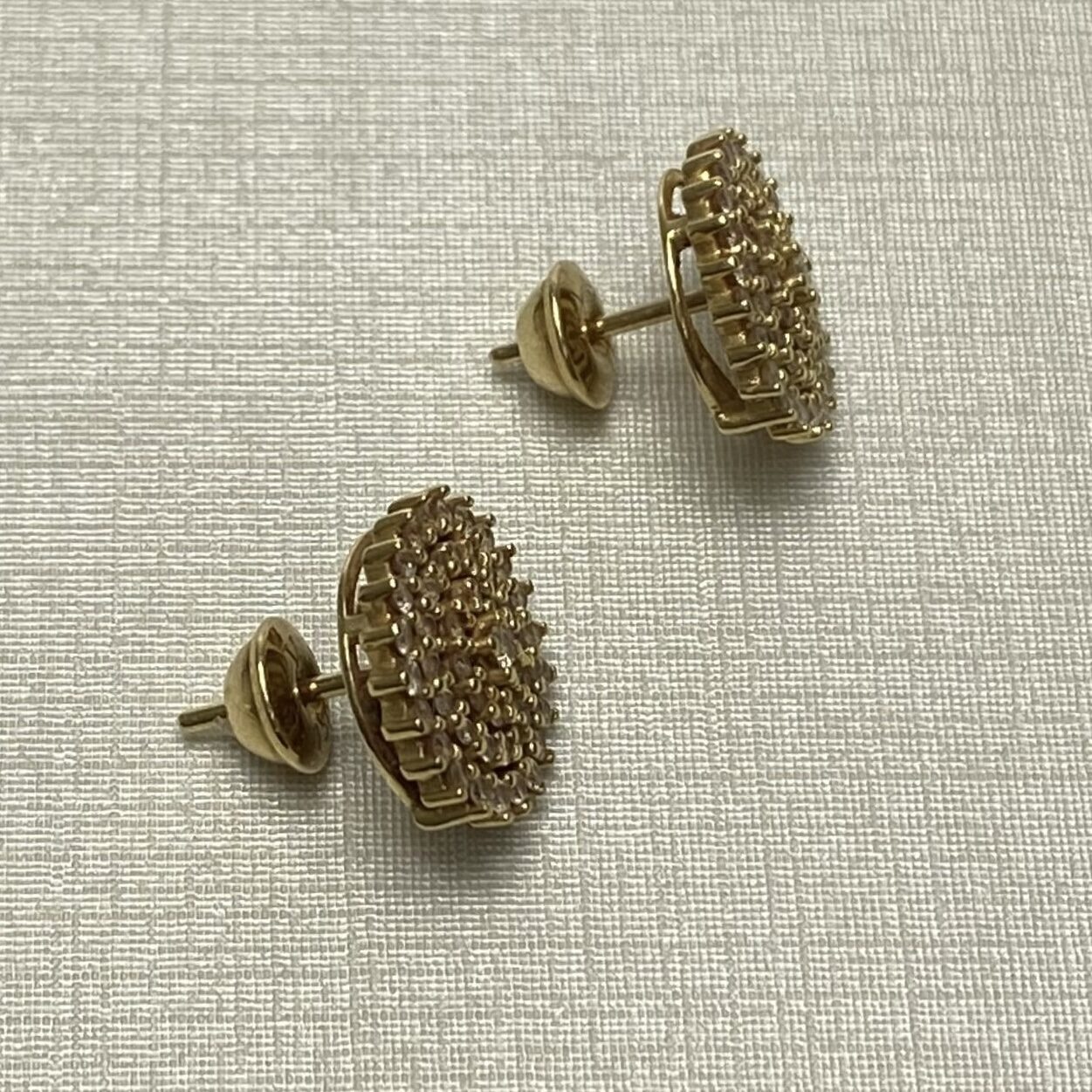 Par de Brincos Vivara Ouro Amarelo com Diamantes