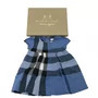 Vestido Burberry Xadrez Infantil Azul 