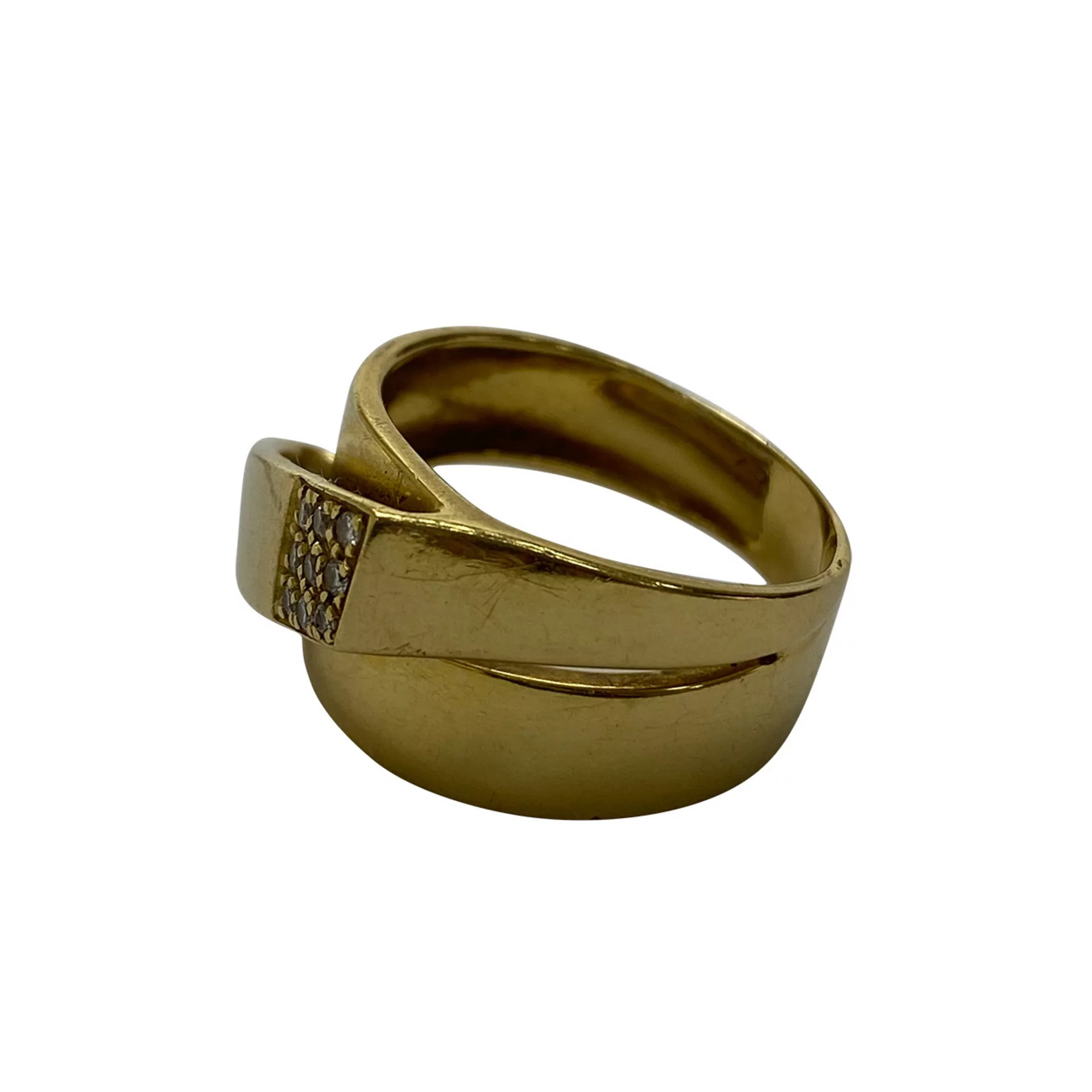 Anel Julio Okubo Ouro Amarelo e Diamantes