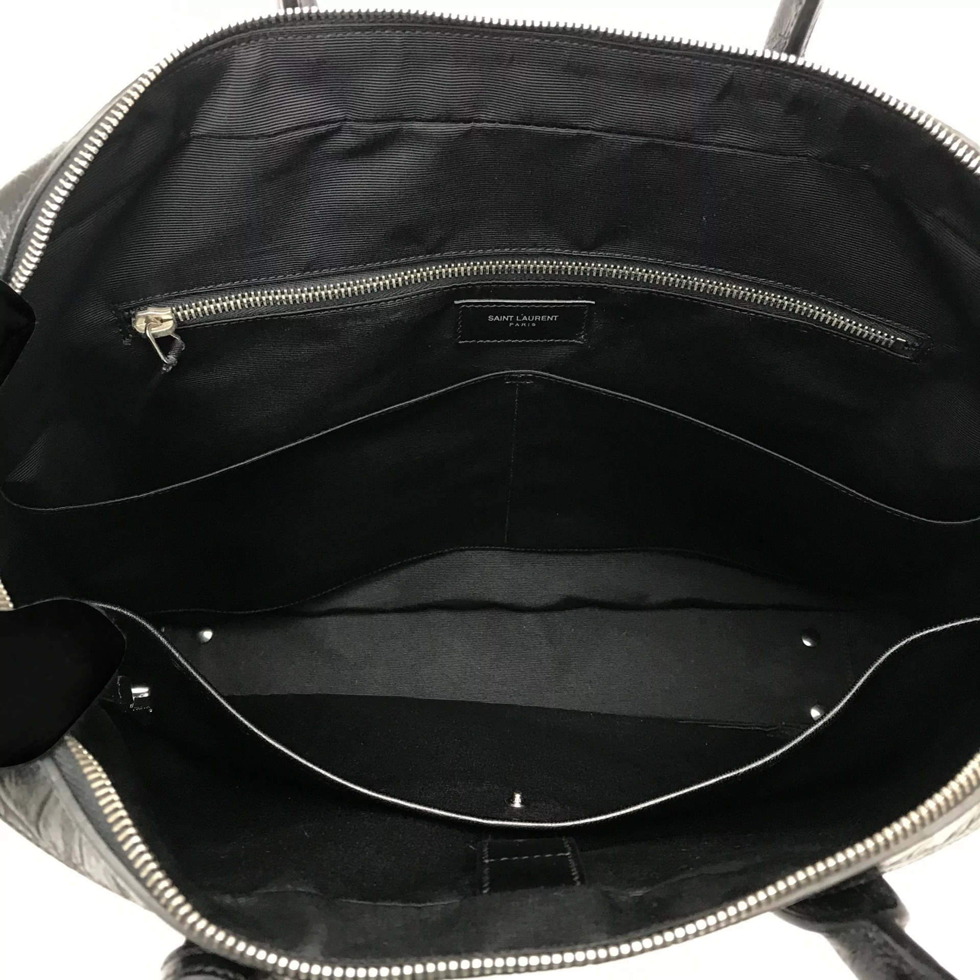 Pasta Masculina YSL Couro Preto