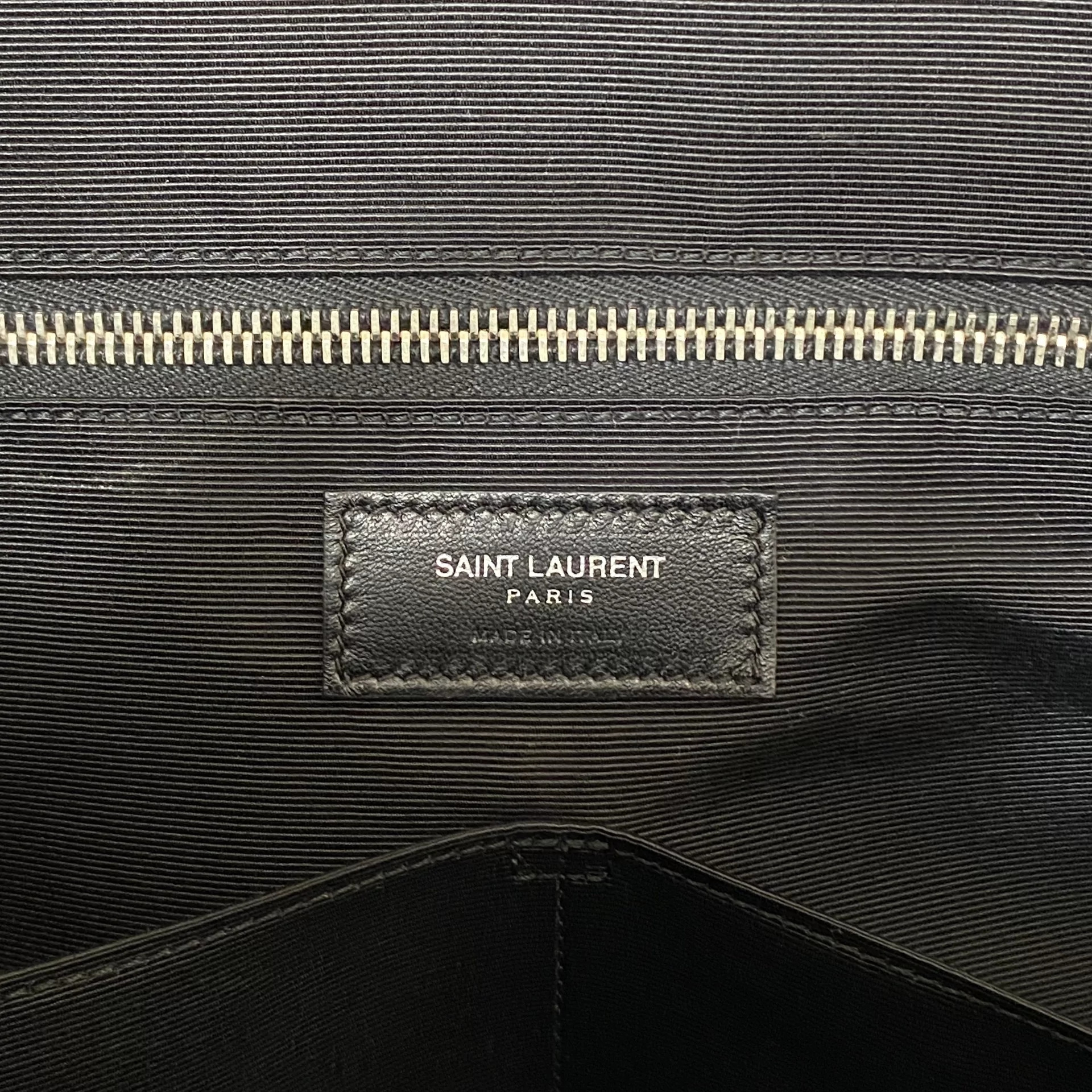 Pasta Masculina YSL Couro Preto