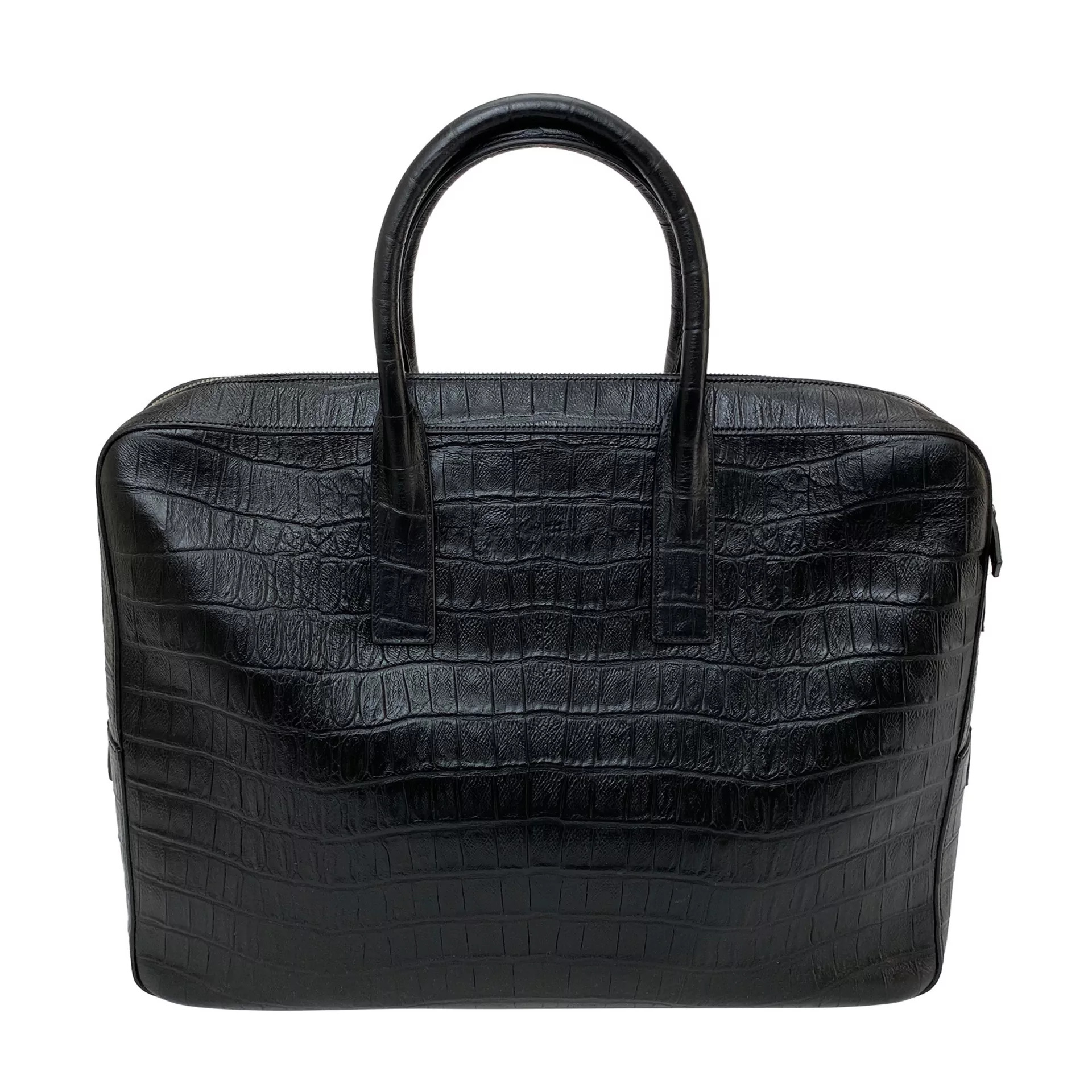 Pasta Masculina YSL Couro Preto