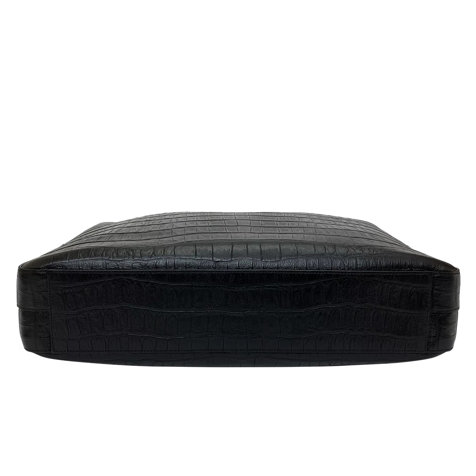 Pasta Masculina YSL Couro Preto