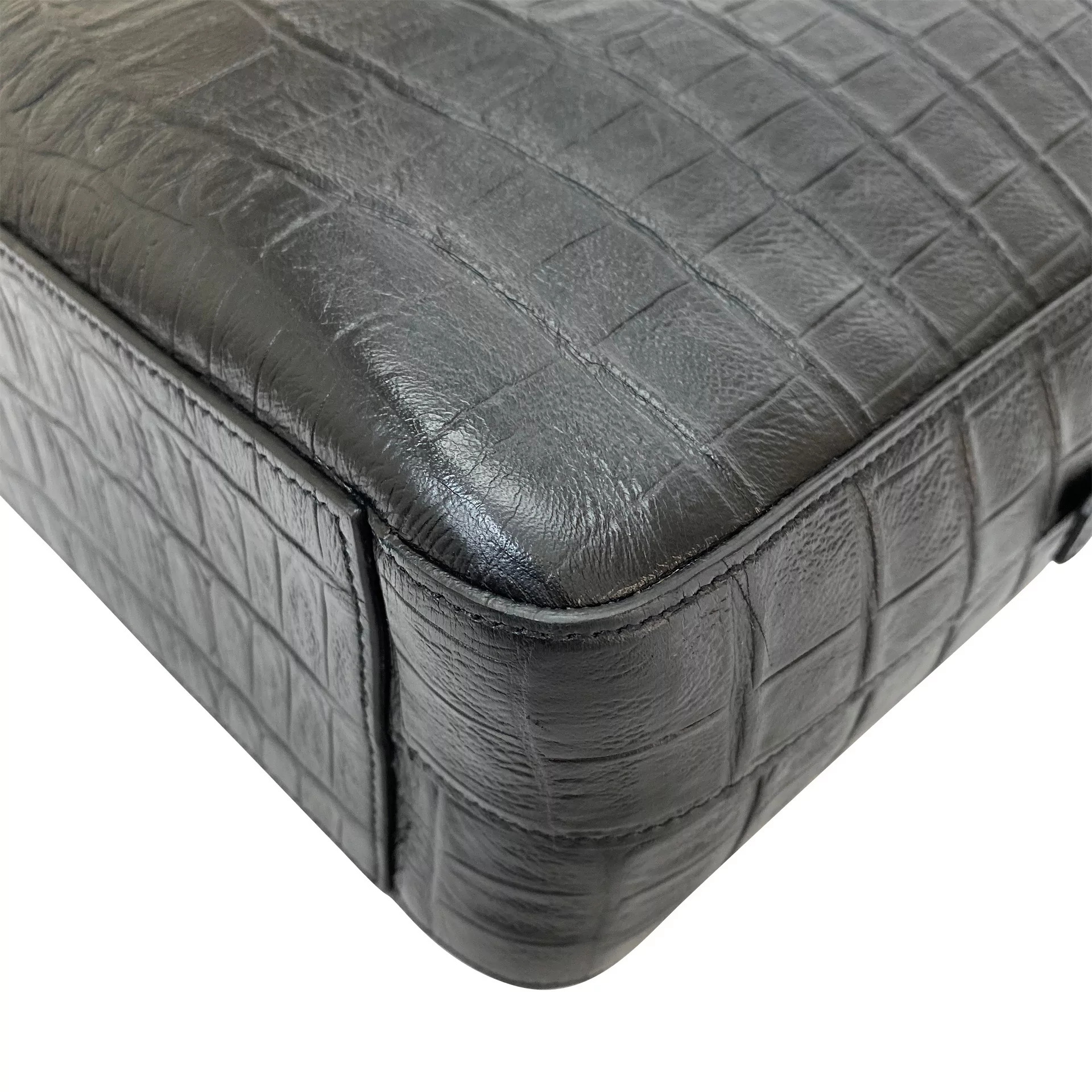 Pasta Masculina YSL Couro Preto