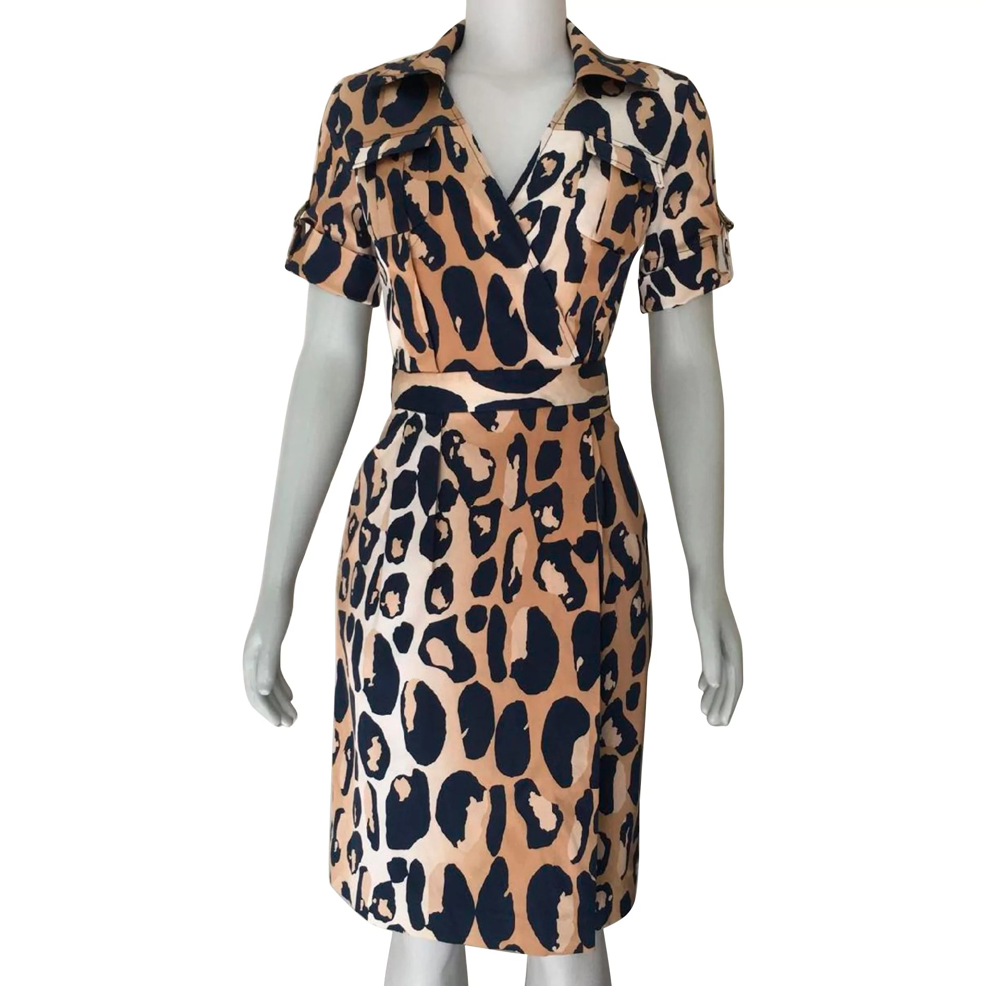 Vestido DVF Seda Estampa Animal Print