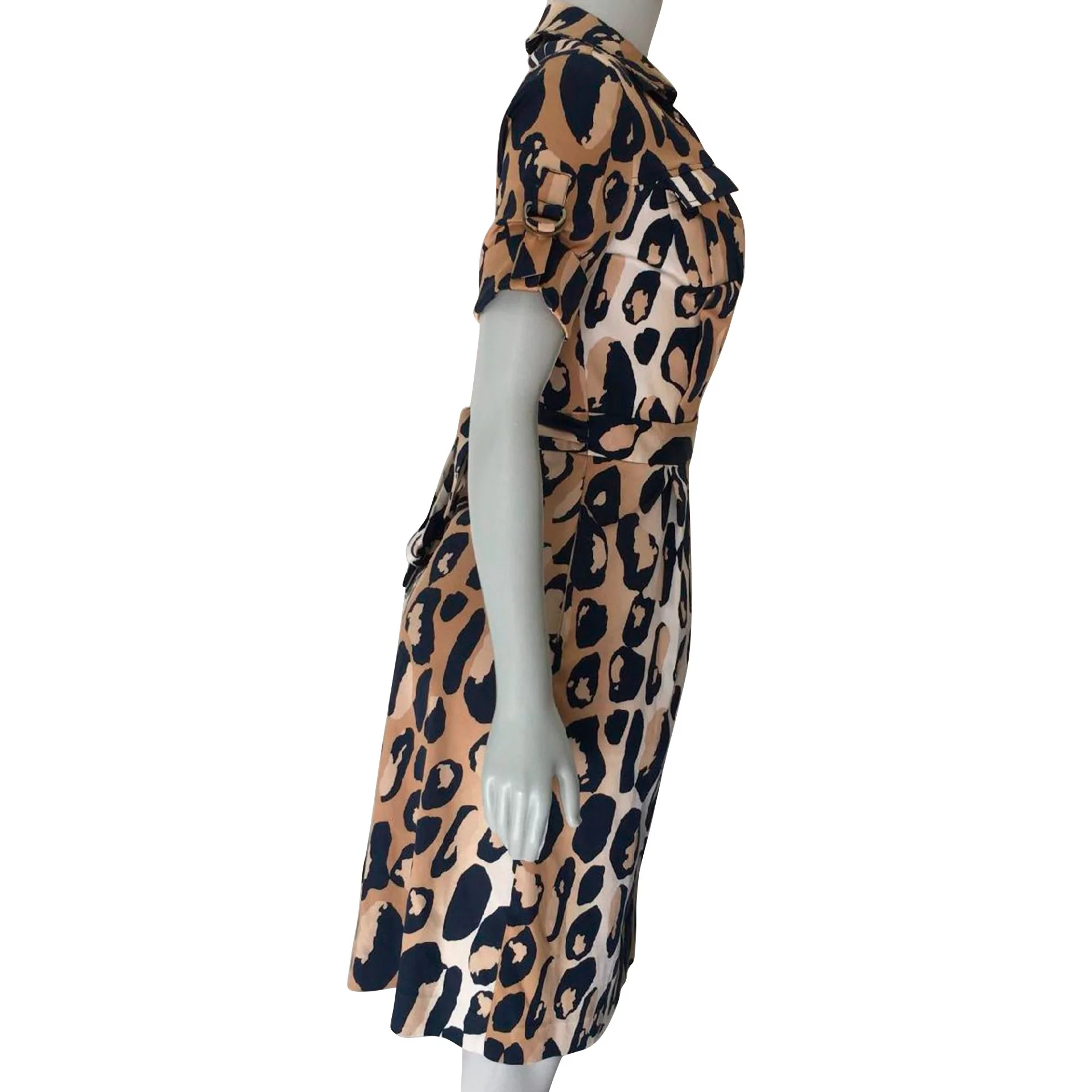 Vestido DVF Seda Estampa Animal Print