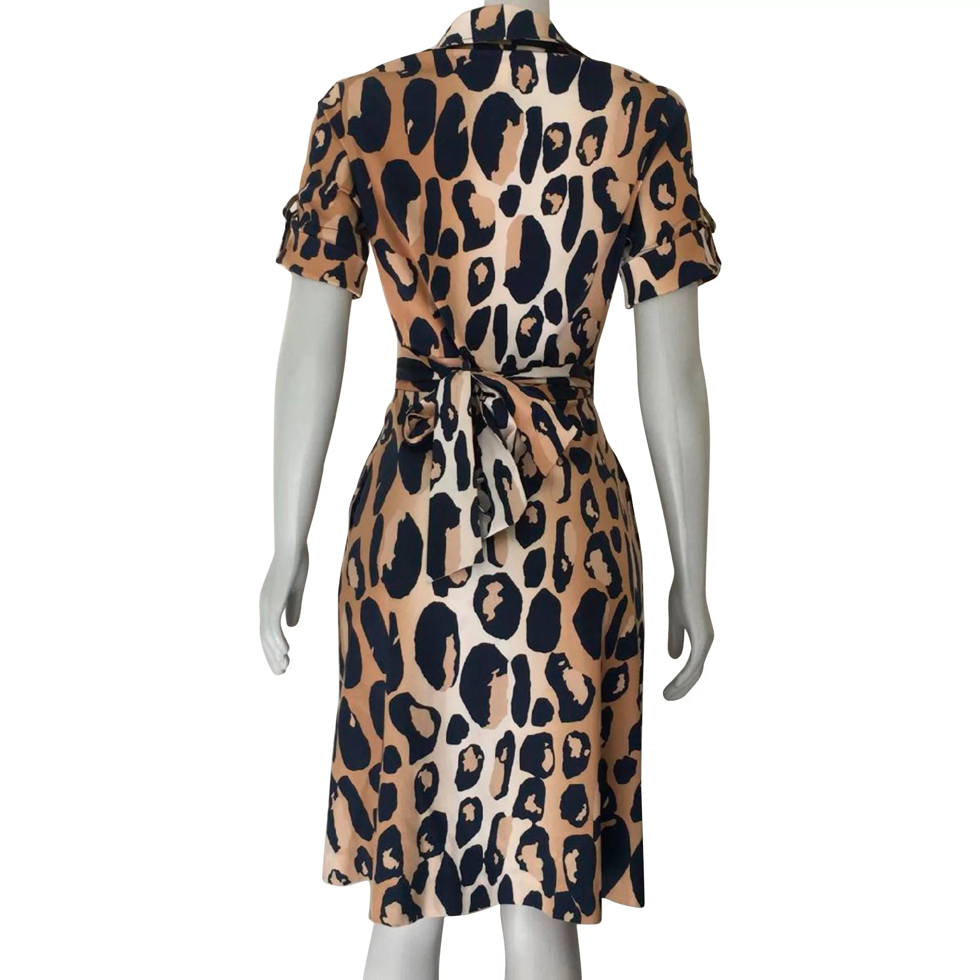 Vestido DVF Seda Estampa Animal Print